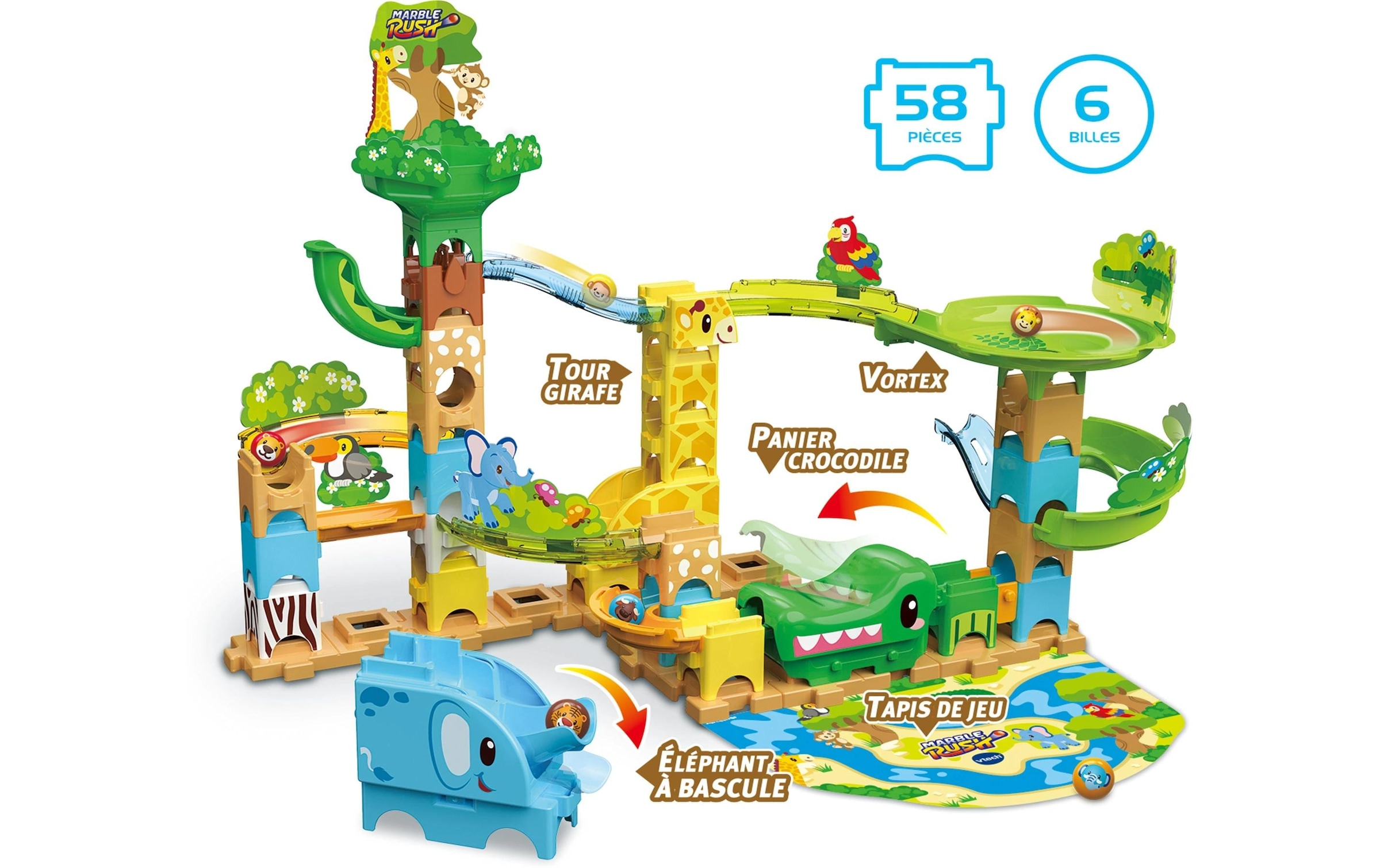 Vtech® Piste de billes »Marble Rush Junior Animal Set J100 -FR-«