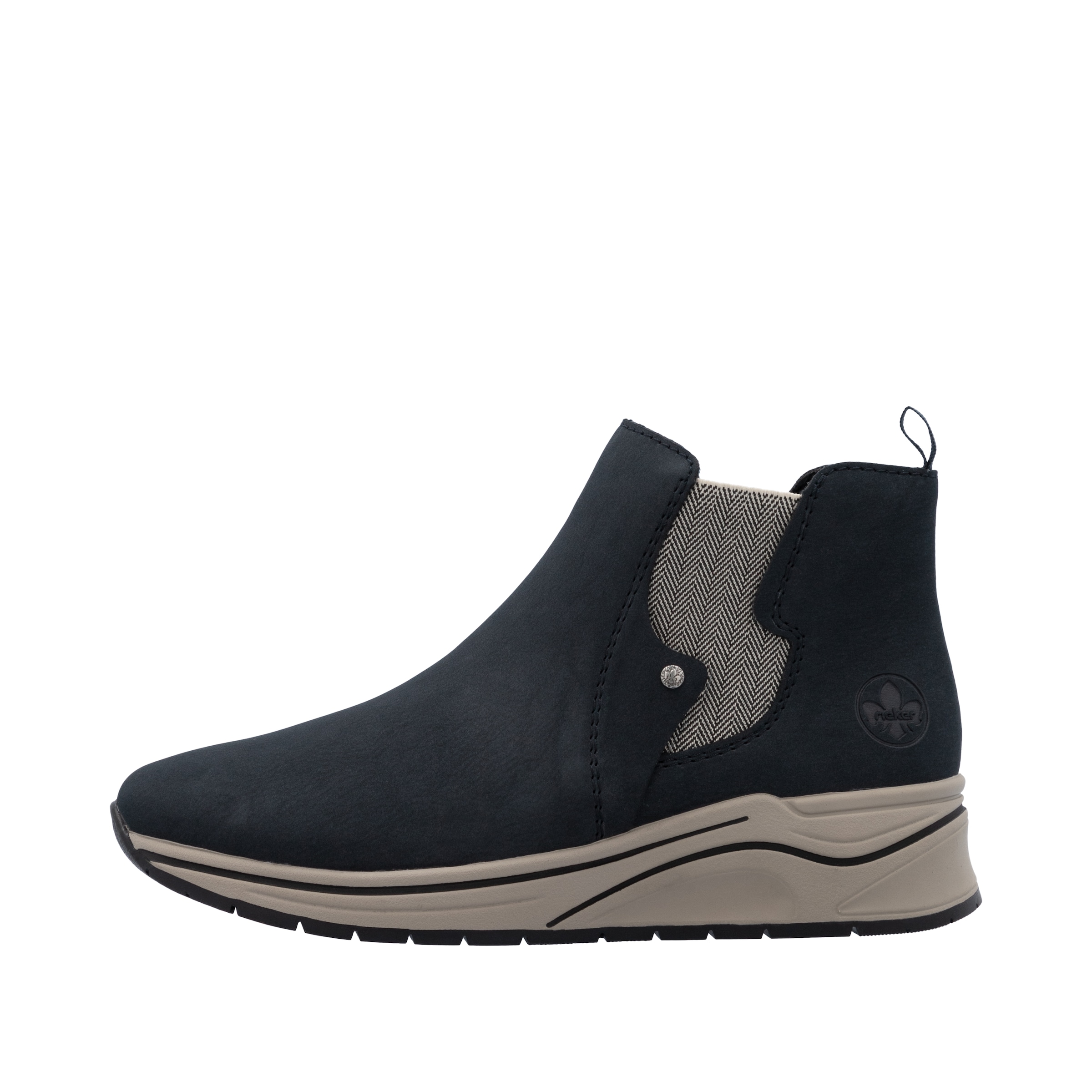 Rieker  Boots, Stiefelette, High Top Sneaker, Keilboots mit Stretcheinsatz