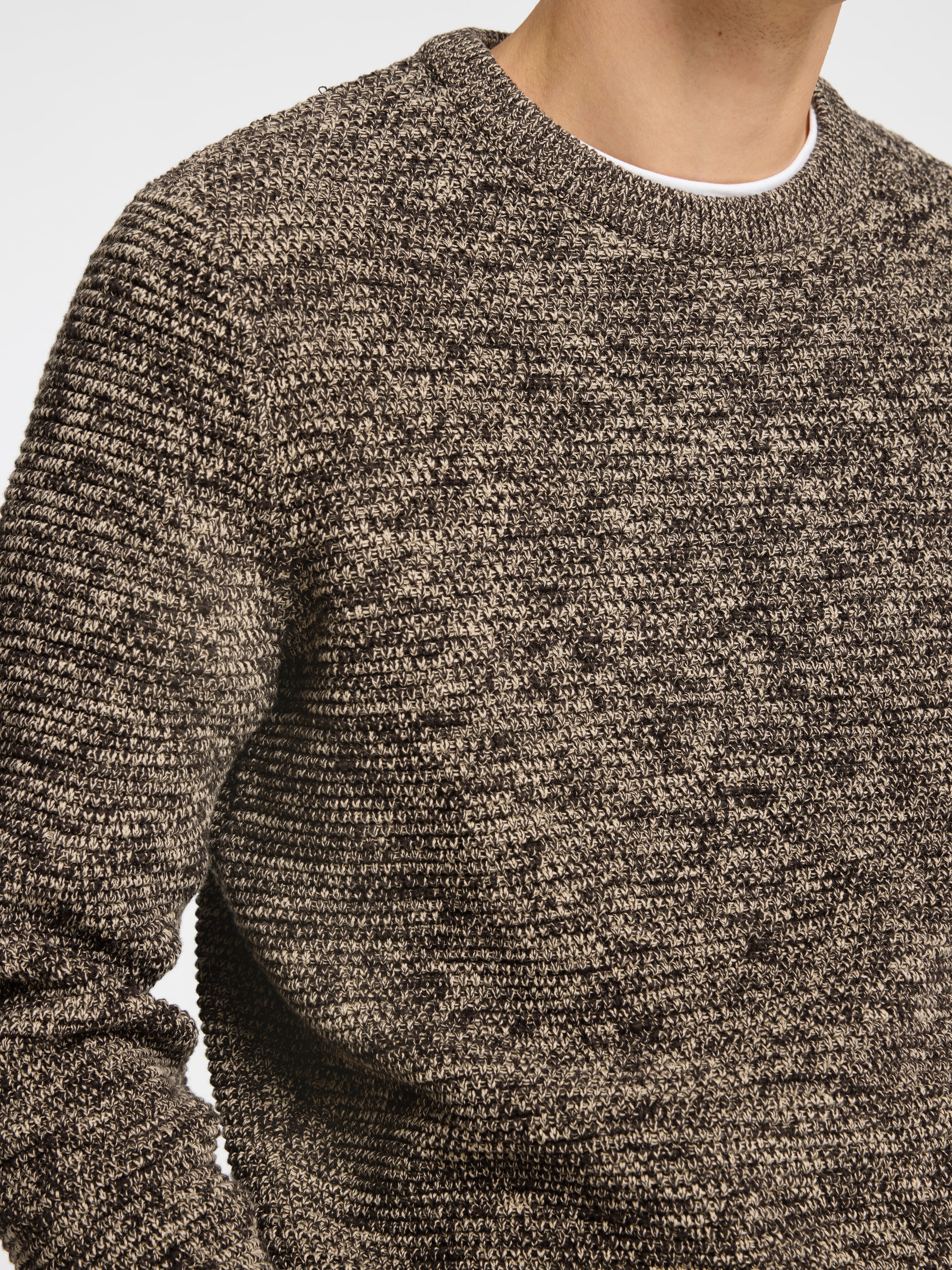 SELECTED HOMME Pull à col rond »SLHVINCE LS KNIT BUBBLE CREW NECK NOOS«