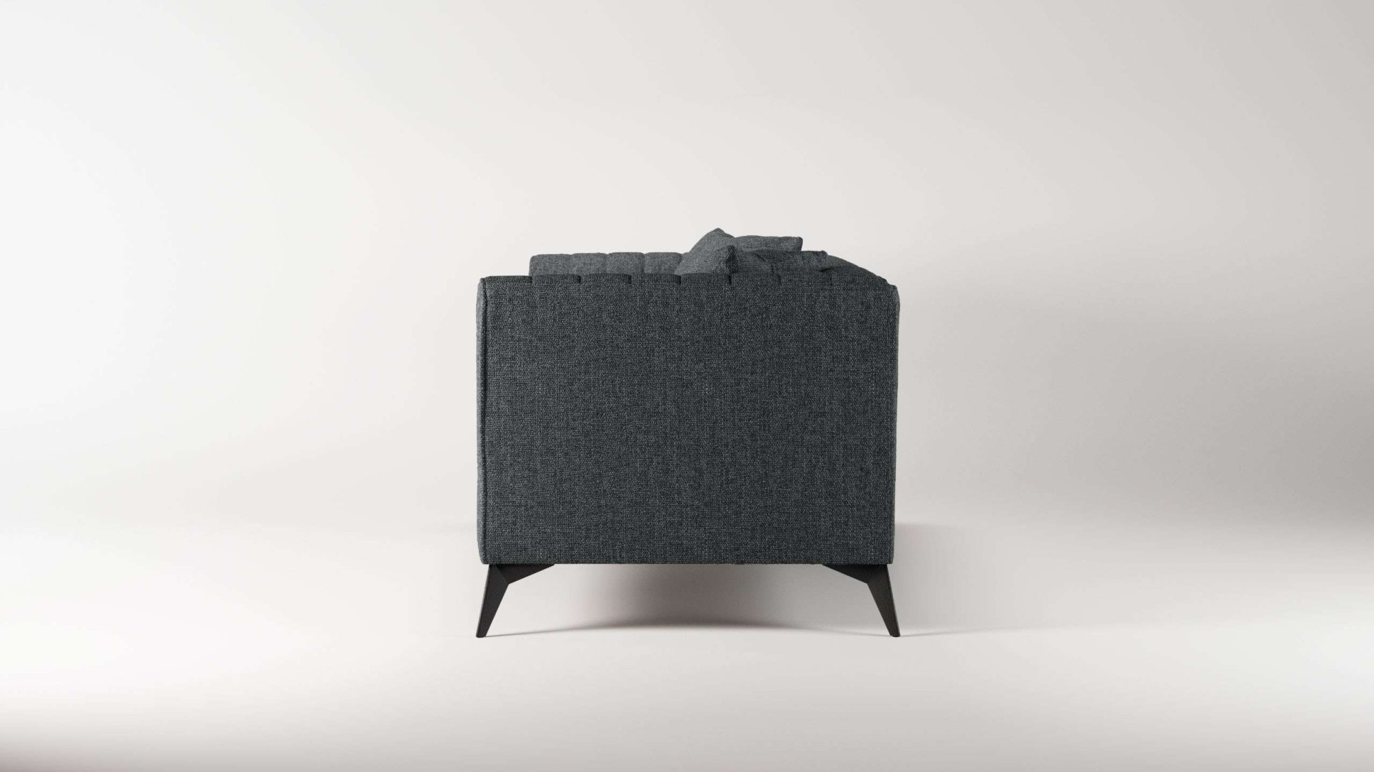 Places of Style 3-Sitzer »MATTHEW elegantes Designsofa, Masse B/T/H: 201/86/74 cm«, feine Steppung im Rückenbereich, lose Sitzkissen, incl. Zierkissen