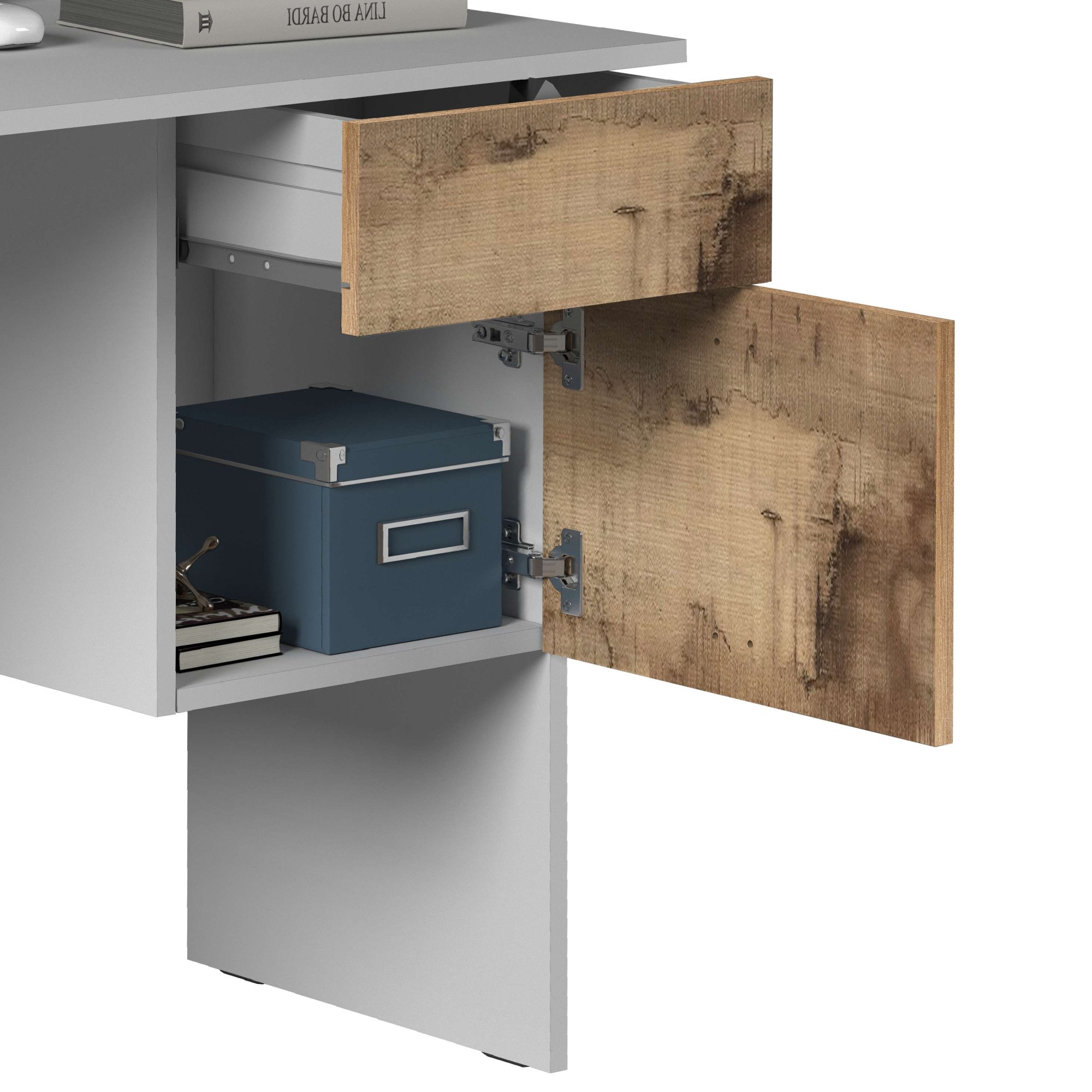 INOSIGN Schreibtisch »Coro, kleiner Computertisch, Bürotisch« mit 1 Tür & 1 Schublade, Breite 110 cm, Made in Italy