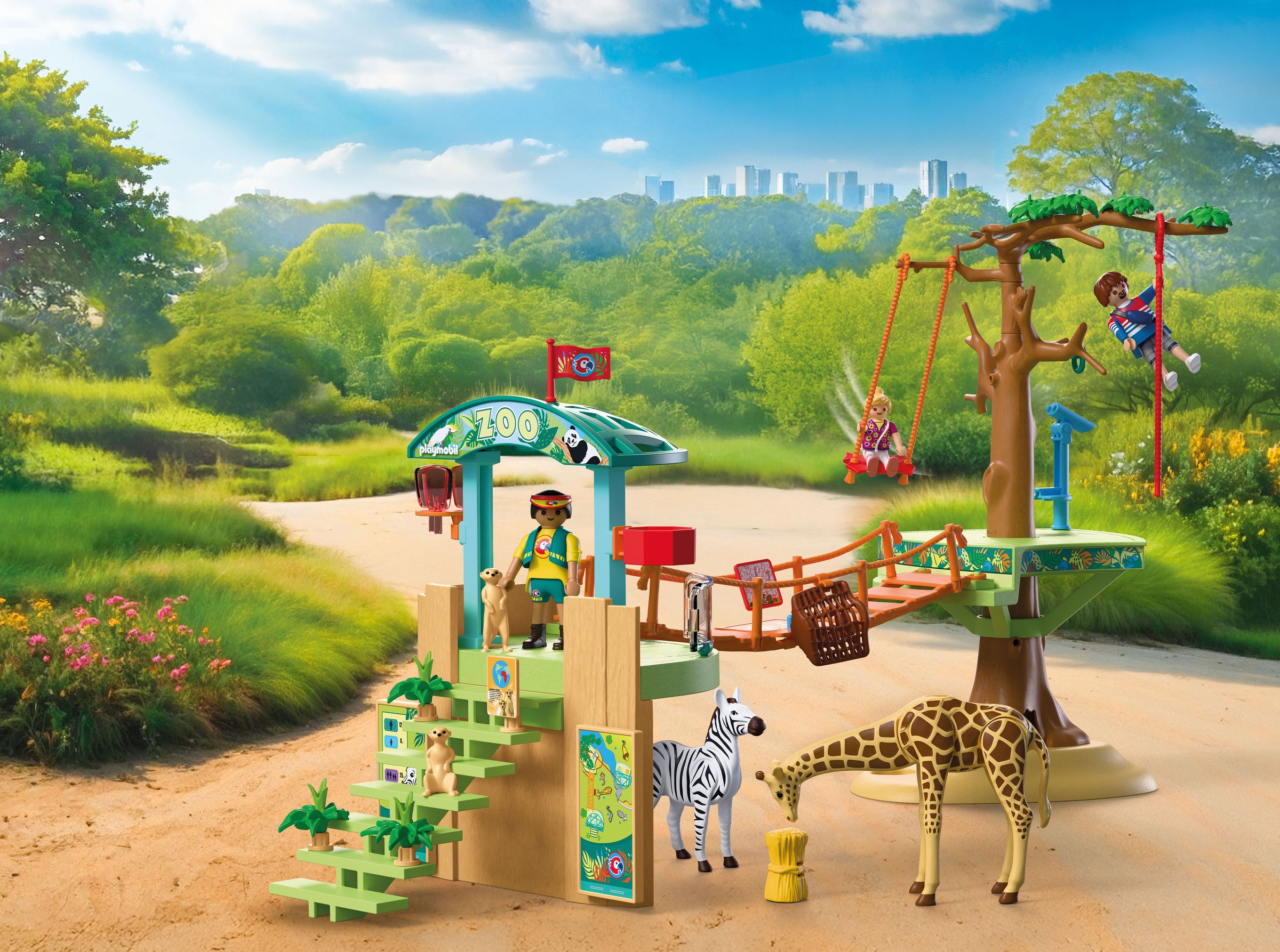 Playmobil® Konstruktions-Spielset »Zoo: Wildnis-Kletterpark (72070), Animals & Friends« Made in Europe