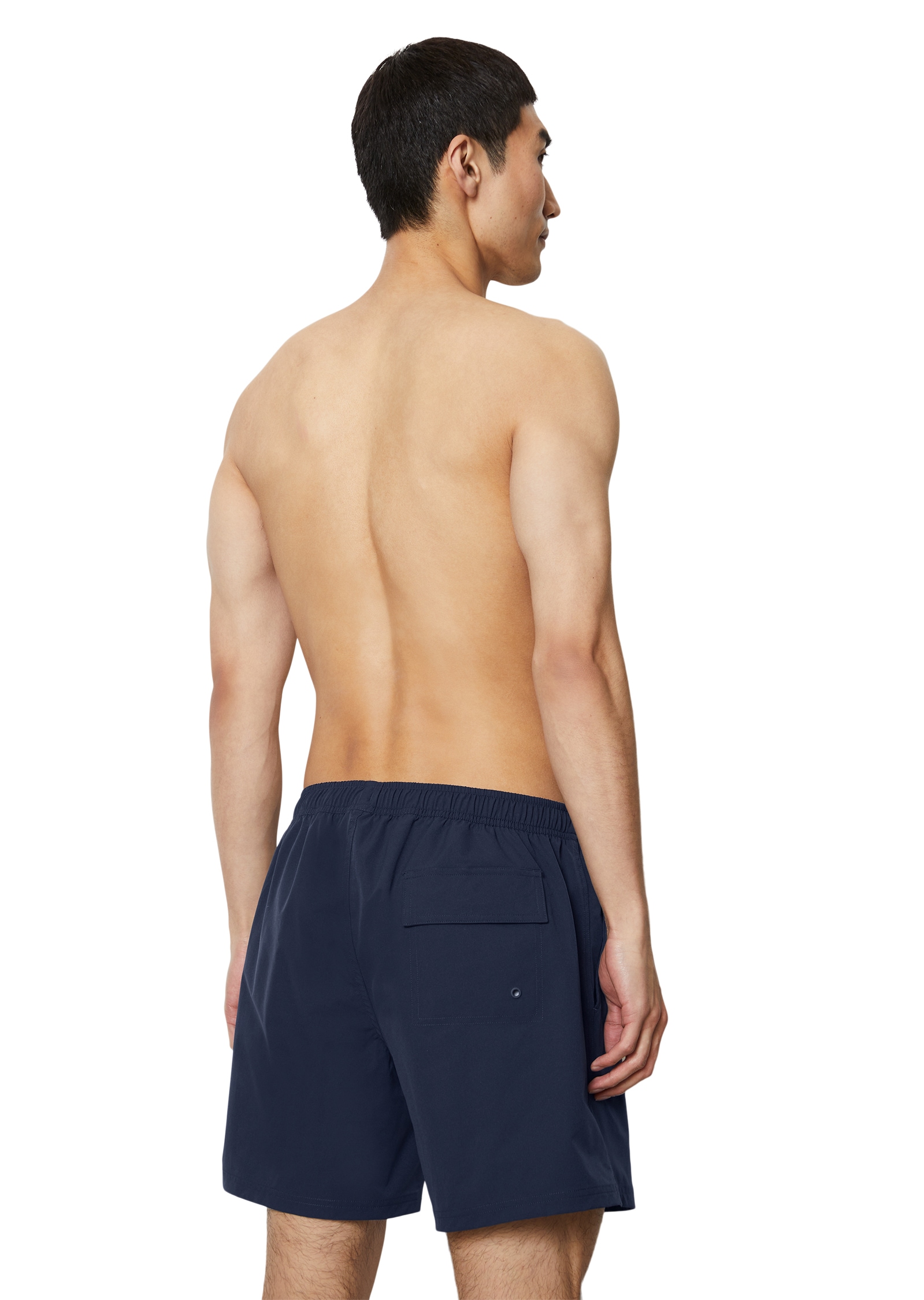Marc O'Polo Badeshorts »Essentials«, mit seitlichen Taschen und Logoschriftzug