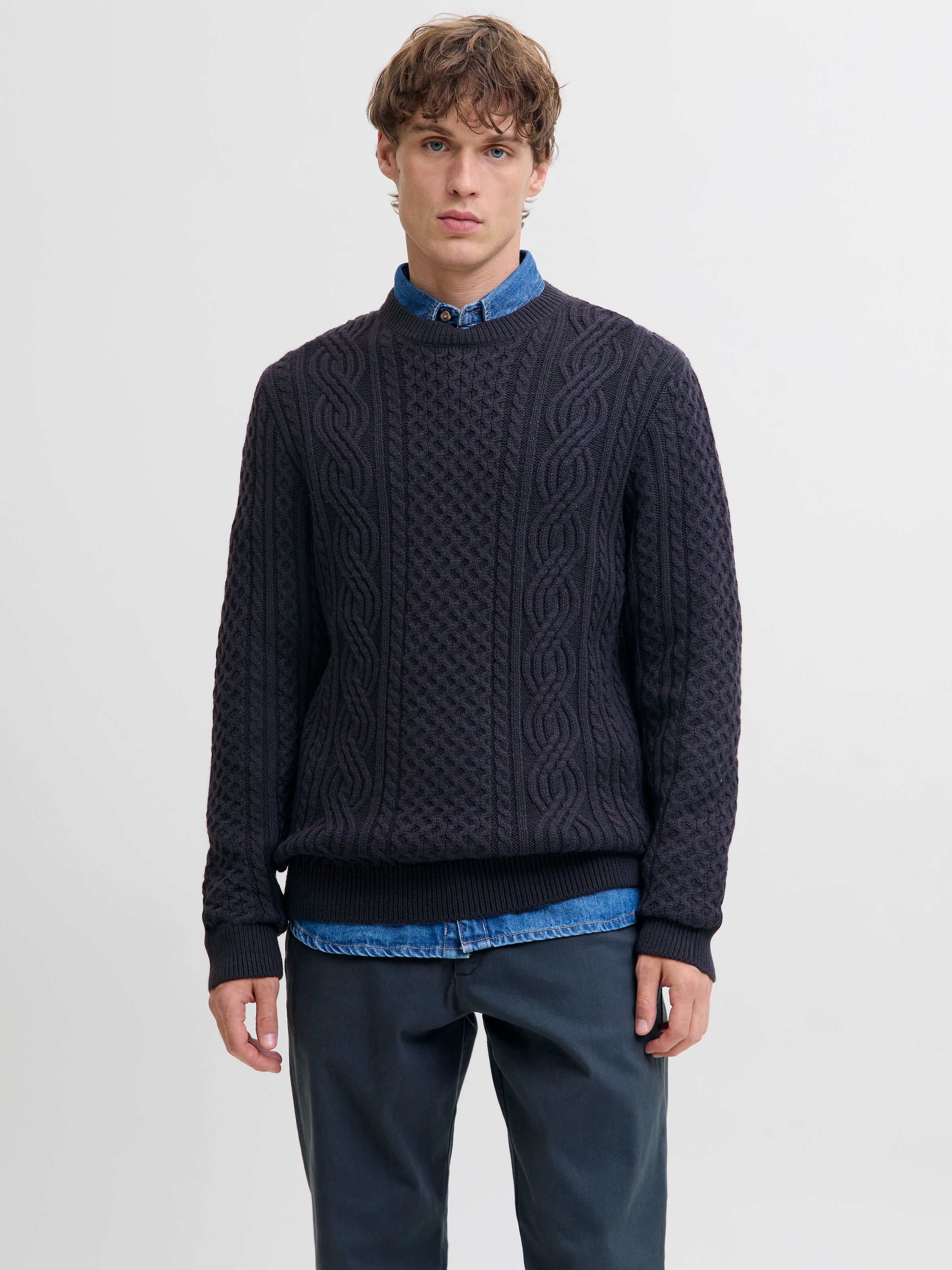 Image of Jack & Jones Strickpullover "JPRBLUSEAN KNIT CABLE CREW NECK SN"