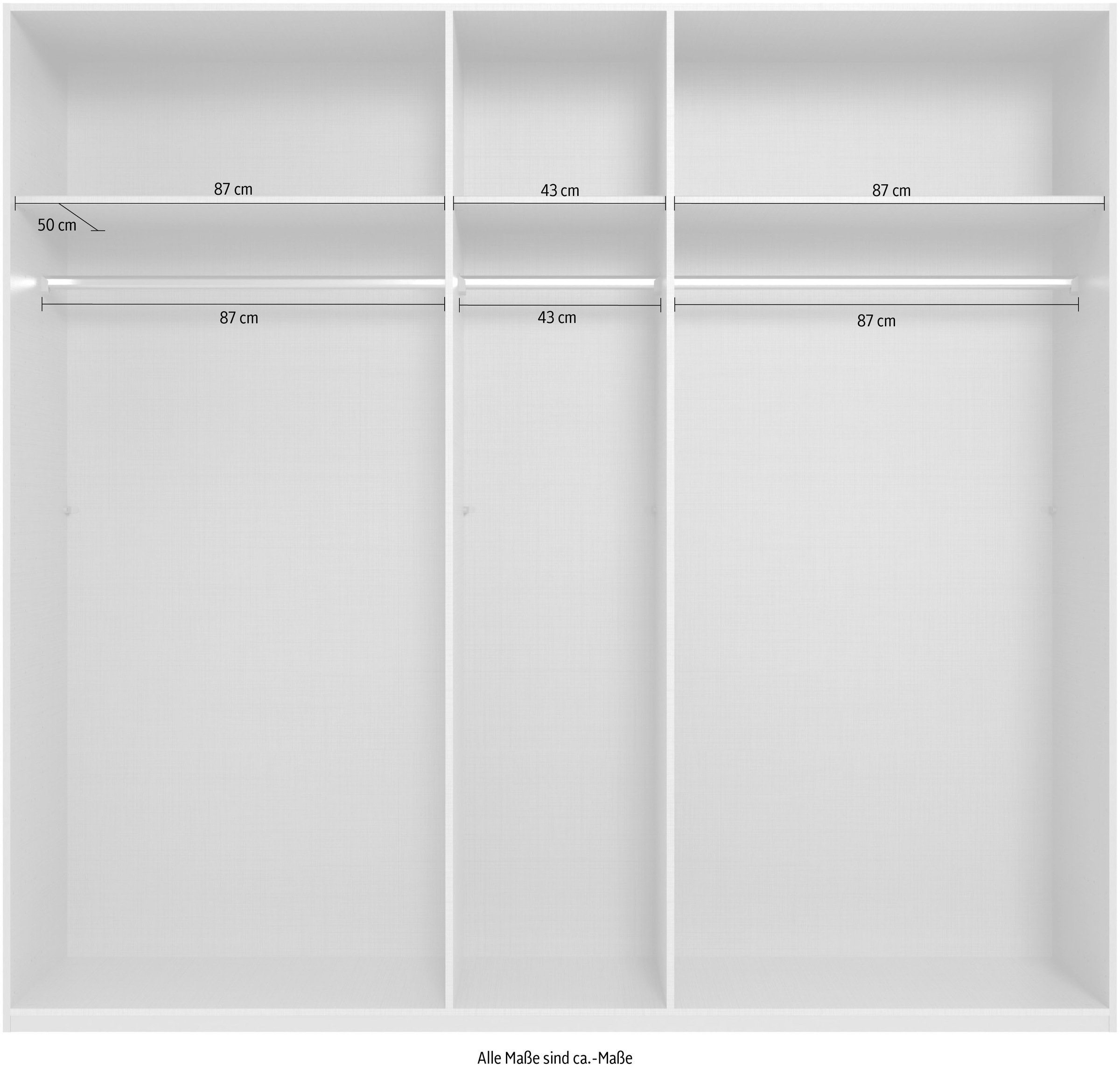 Wimex Kleiderschrank »Mugano,in 8 Breiten,3 Höhen,2 Tiefen, viele Farben, Made in Germany«, (in Basic oder Premium Ausstattung mit 2 weiteren Einlegeböden), mit langen oder kurzen Griffen aus Metall, mit oder ohne Spiegel