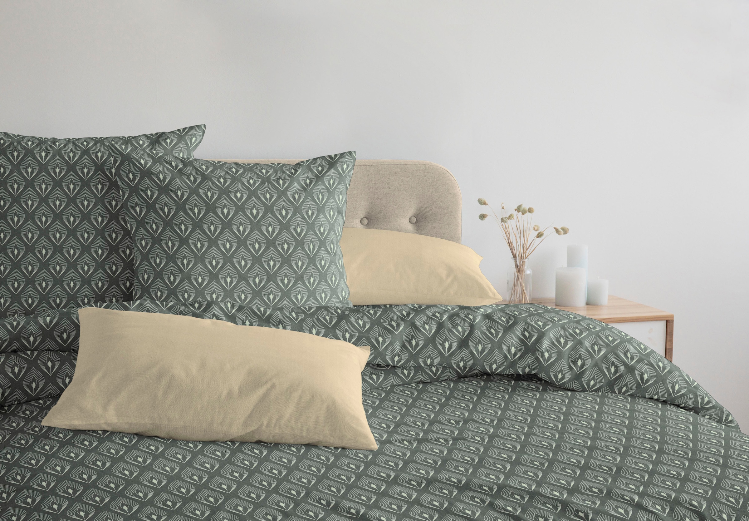 Adam Bettwäsche »Feathers« 2 Stk. tlg. aus 100 % Bio-Baumwolle, 2 teilig - Bettwäsche Set