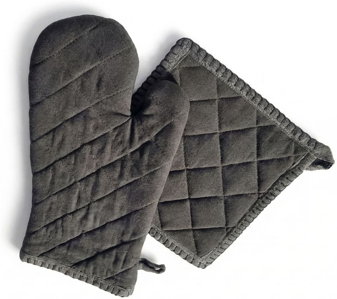 Image of Home affaire Topfhandschuhe "Handschuh & Topflappen Set grautöne"