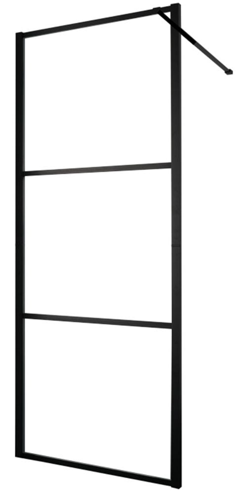 welltime Walk-in-Dusche »Walk In Black Blocks Clear«