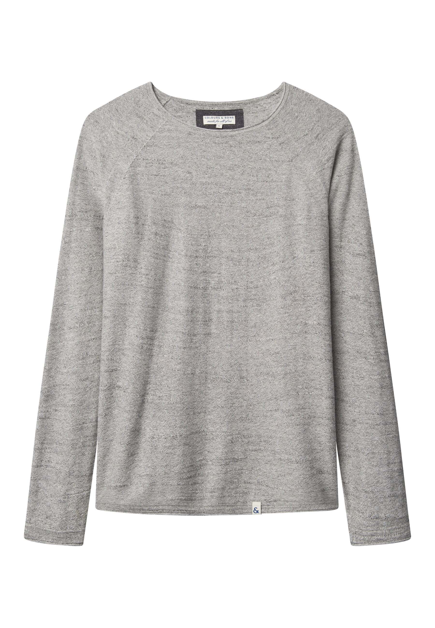 colours & sons Strickpullover »colours & sons Pullover Roundneck Slub«