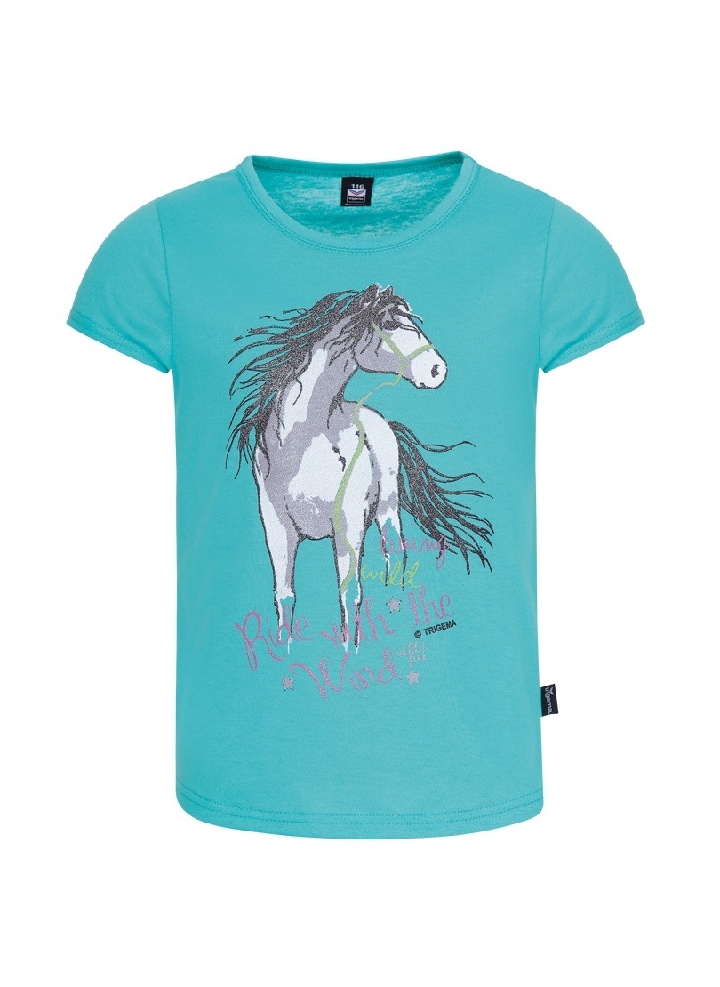 Trigema T-Shirt »TRIGEMA T-Shirt mit Pferd«, (1 tlg.)