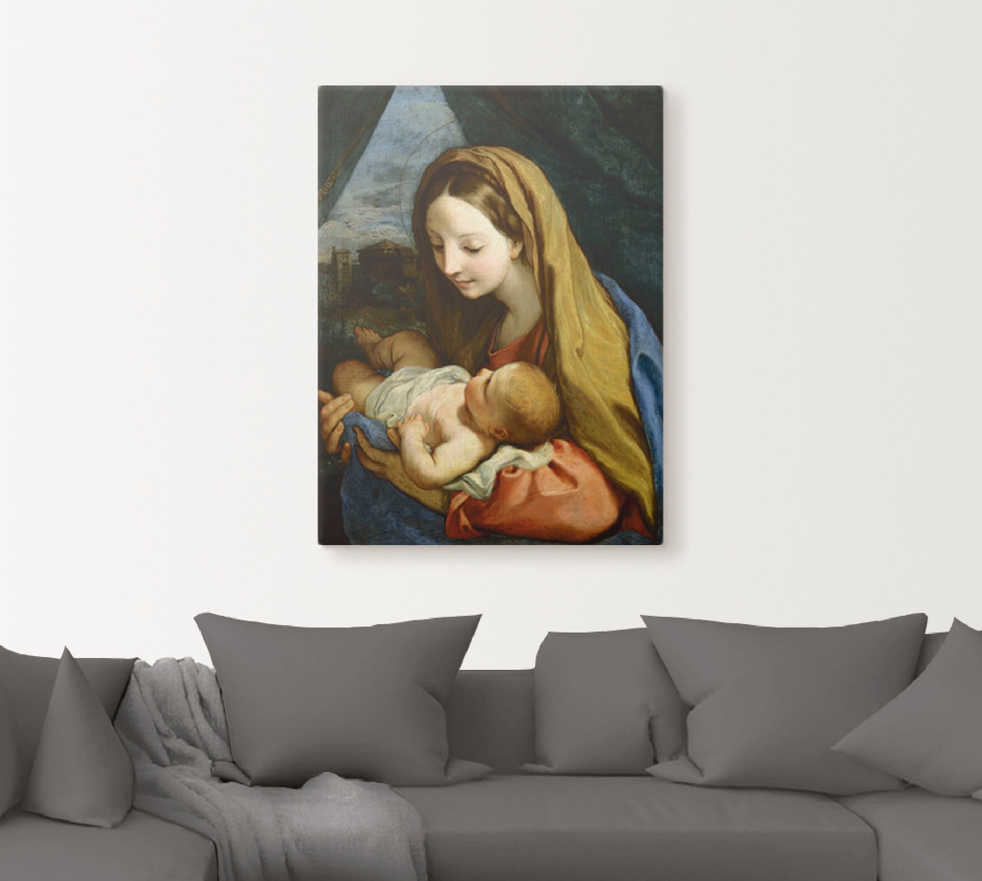Artland Leinwandbild »Maria mit dem Kind. Um 1660«, Religion, (1 St.), auf Keilrahmen gespannt