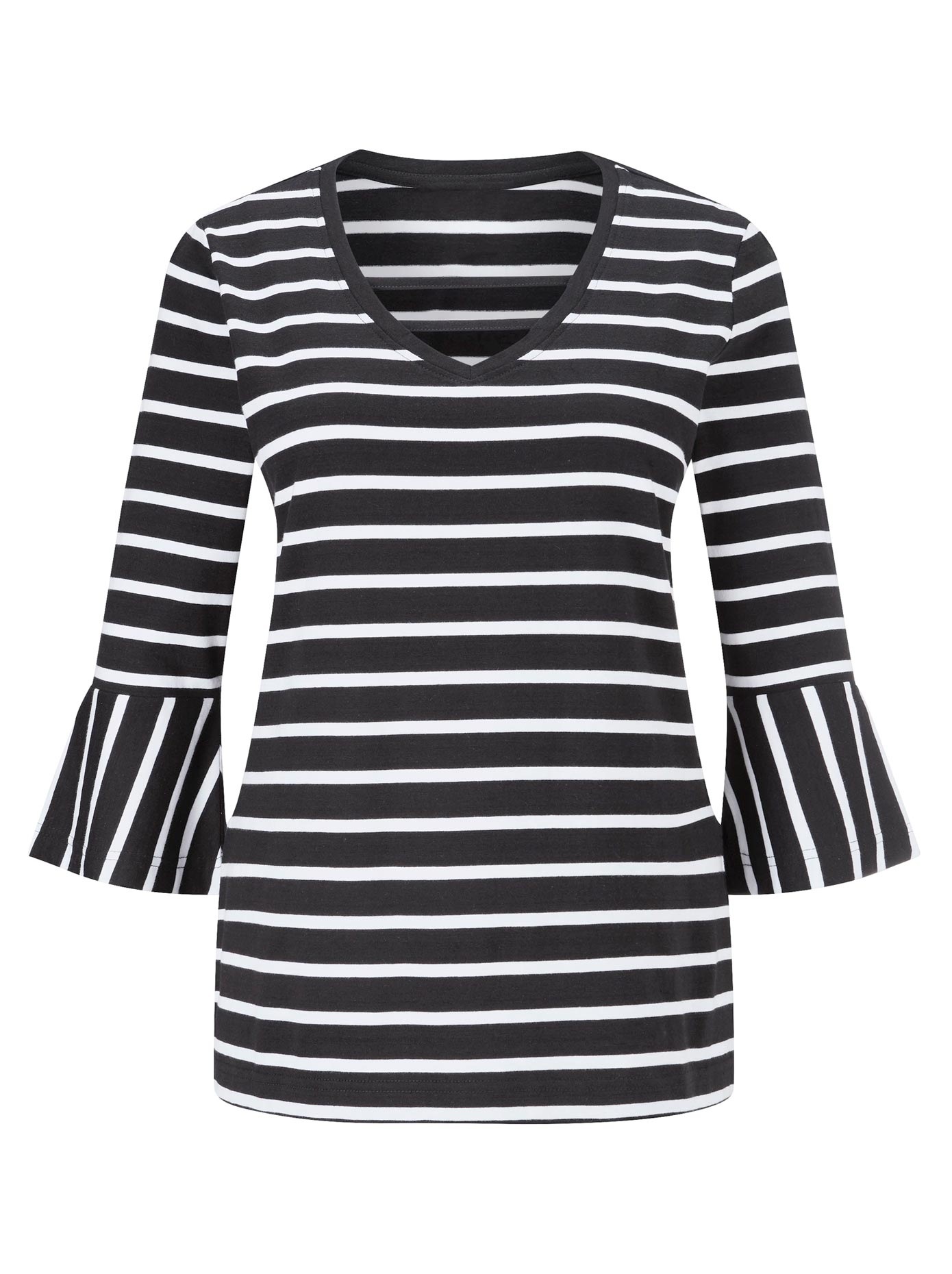 Shirt mit Trompetenärmeln