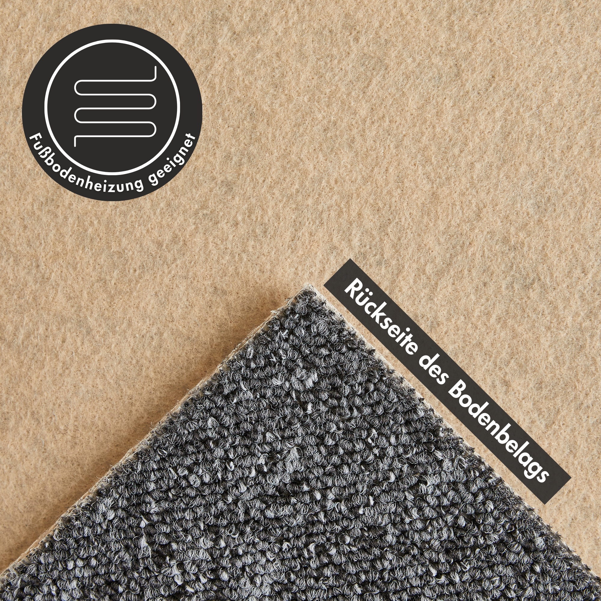 Andiamo Teppichboden »Carlos, Feinschlinge, Gesamthöhe 6,5 mm, Made in Netherlands« rechteckig 6,5 mm Höhe melierte Optik, Breite 200, 400 cm oder 500 cm,  strapazierfähig