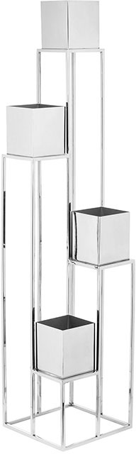Image of Fink Blumenständer »AMANDA, silberfarben«, (1 St.), Blumensäule, Pflanzenständer, mit 4 Töpfen, handgefertigt, aus Edelstahl, Wohnzimmer bei Ackermann Versand Schweiz