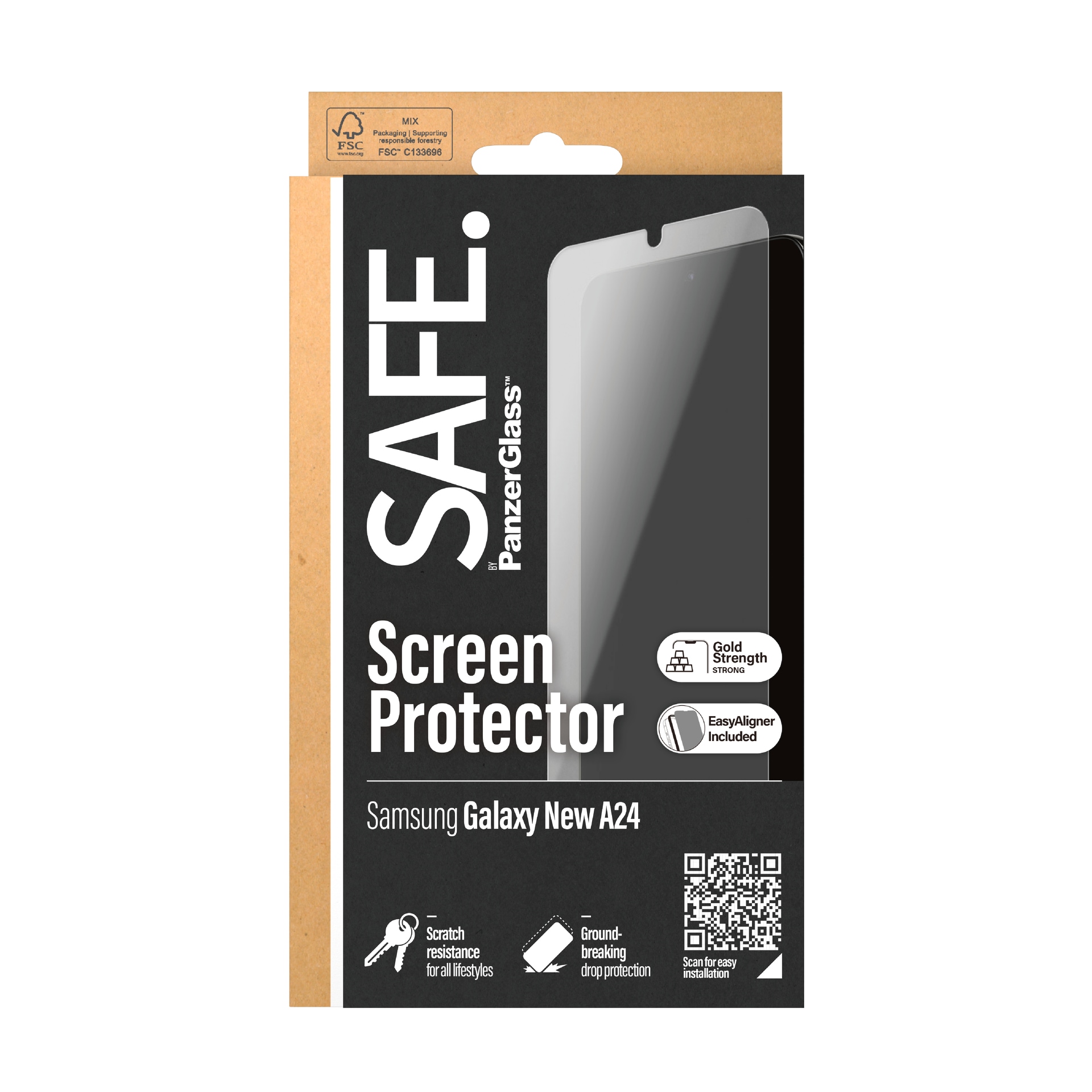 SAFE by PanzerGlass Displayschutzglas »Screen Protector für Samsung A24 5G, UWF«, für Samsung Galaxy A24 5G