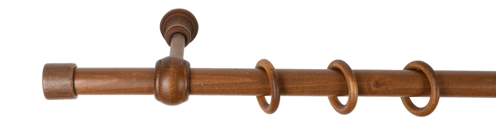 SN DECO GROUP Tringle à rideaux »Cafiro« 1 course-läufig Fixmass 28 mm, Holz, verschiedene Längen und Farben, Komplettset