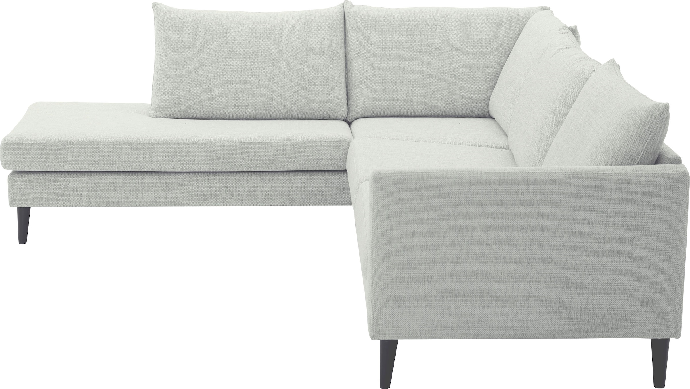 ATLANTIC home collection Ecksofa »Rekvik L-Form«, mit Wellenunterfederung, mit Massivholzfüssen