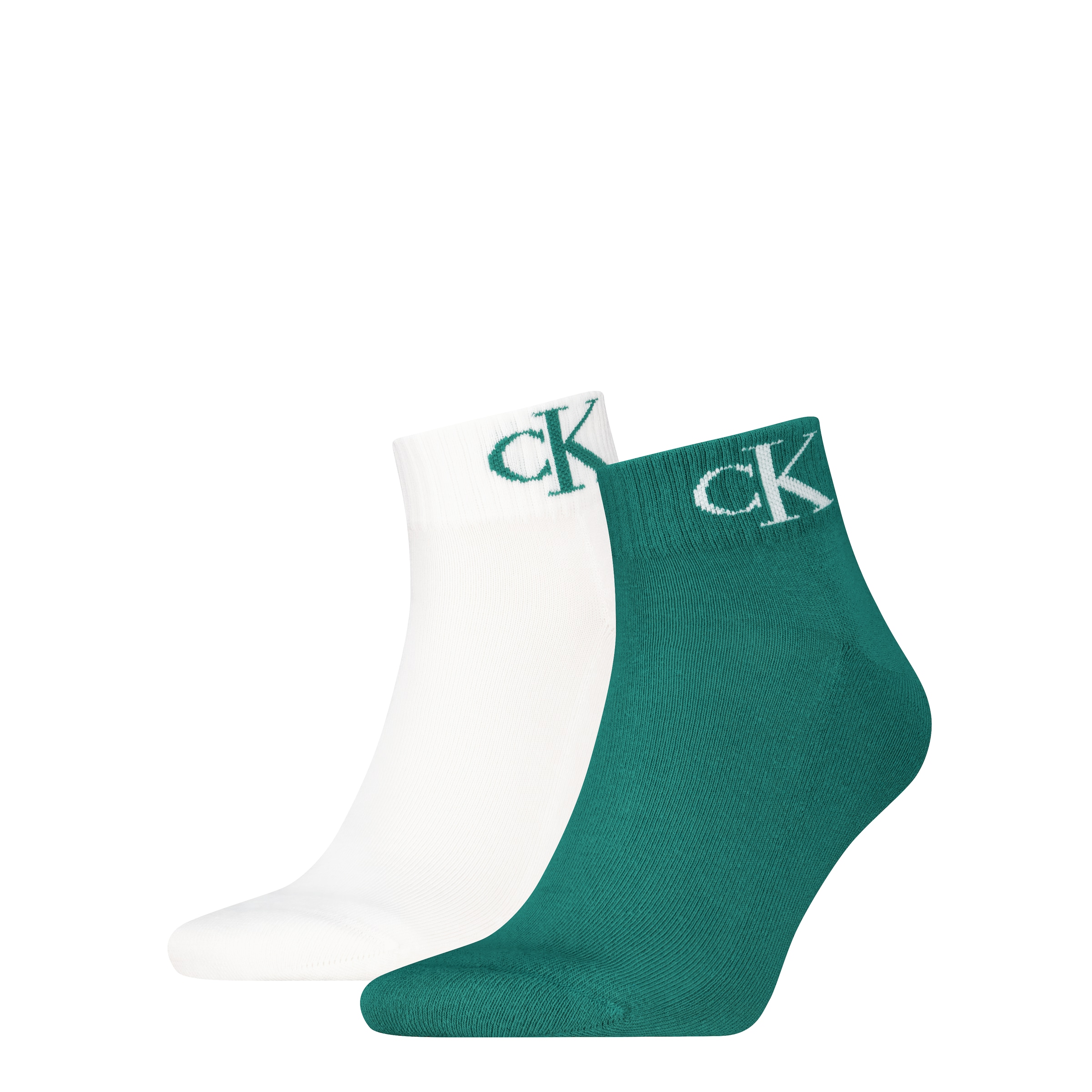 Image of Calvin Klein Jeans Kurzsocken "CKJ MEN QUARTER 2P MONOGRAM" 2 Paar, mit dezenter Logostickerei, komfortable Frotteesohle
