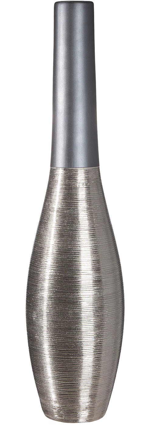 Image of GILDE Bodenvase "Bodenvase Kegel London anthrazitfarben H. 73 cm"