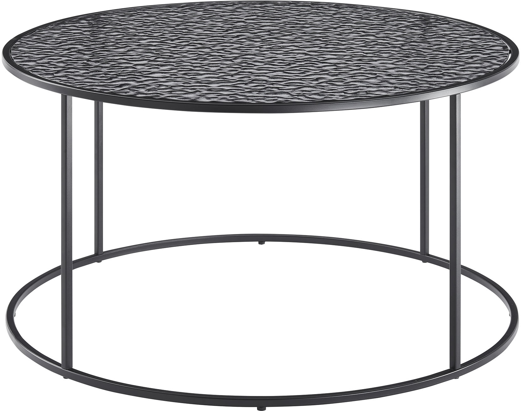 SalesFever Couchtisch, (1 St.), Glasplatte mit Strukturoptik