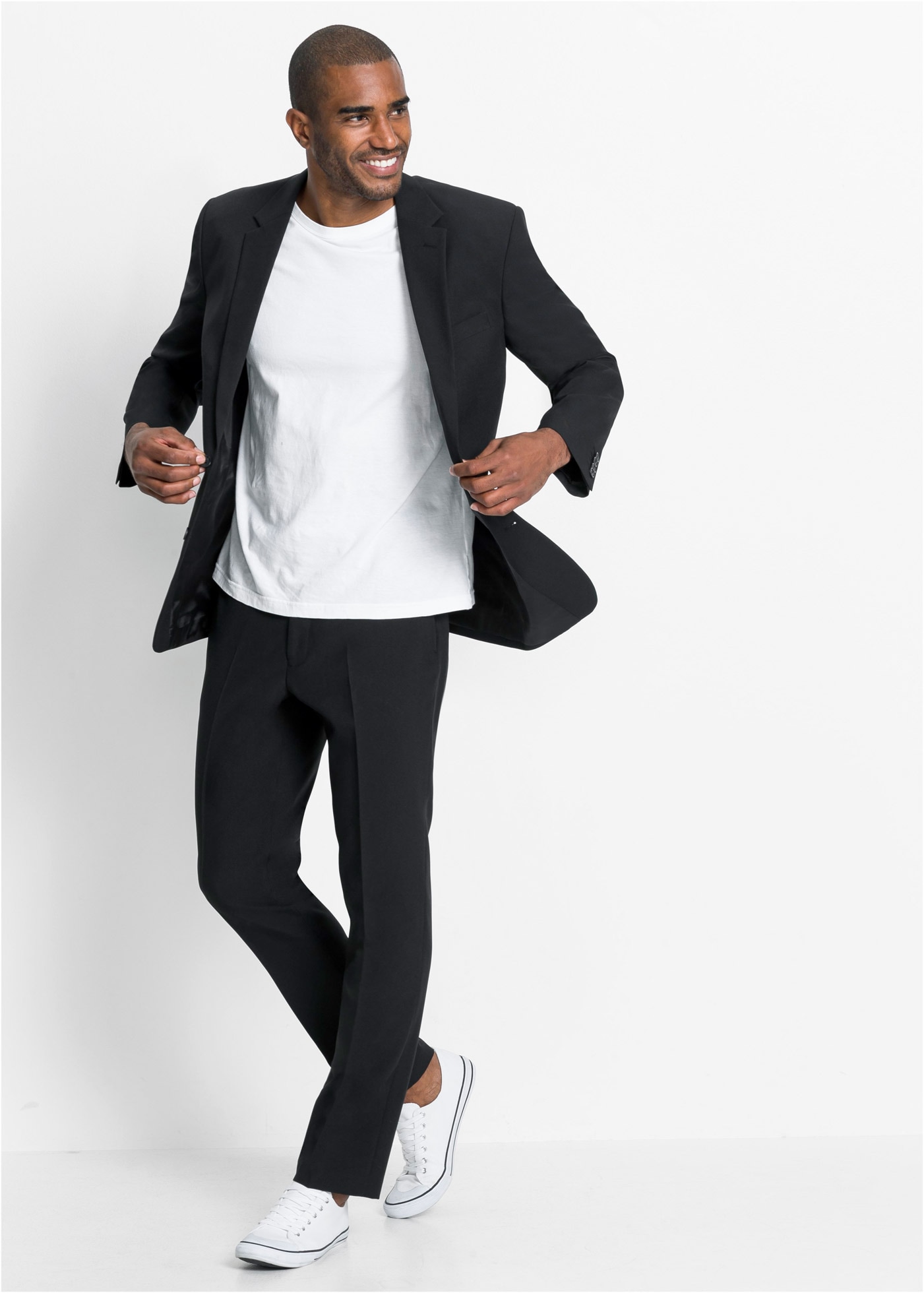 bonprix Costume »Anzug (2-tlg. Set), Regular Fit« Set, 2 tlg. coupe régulière Regular Fit, pflegeleichtes Material, zweiteiliges Set
