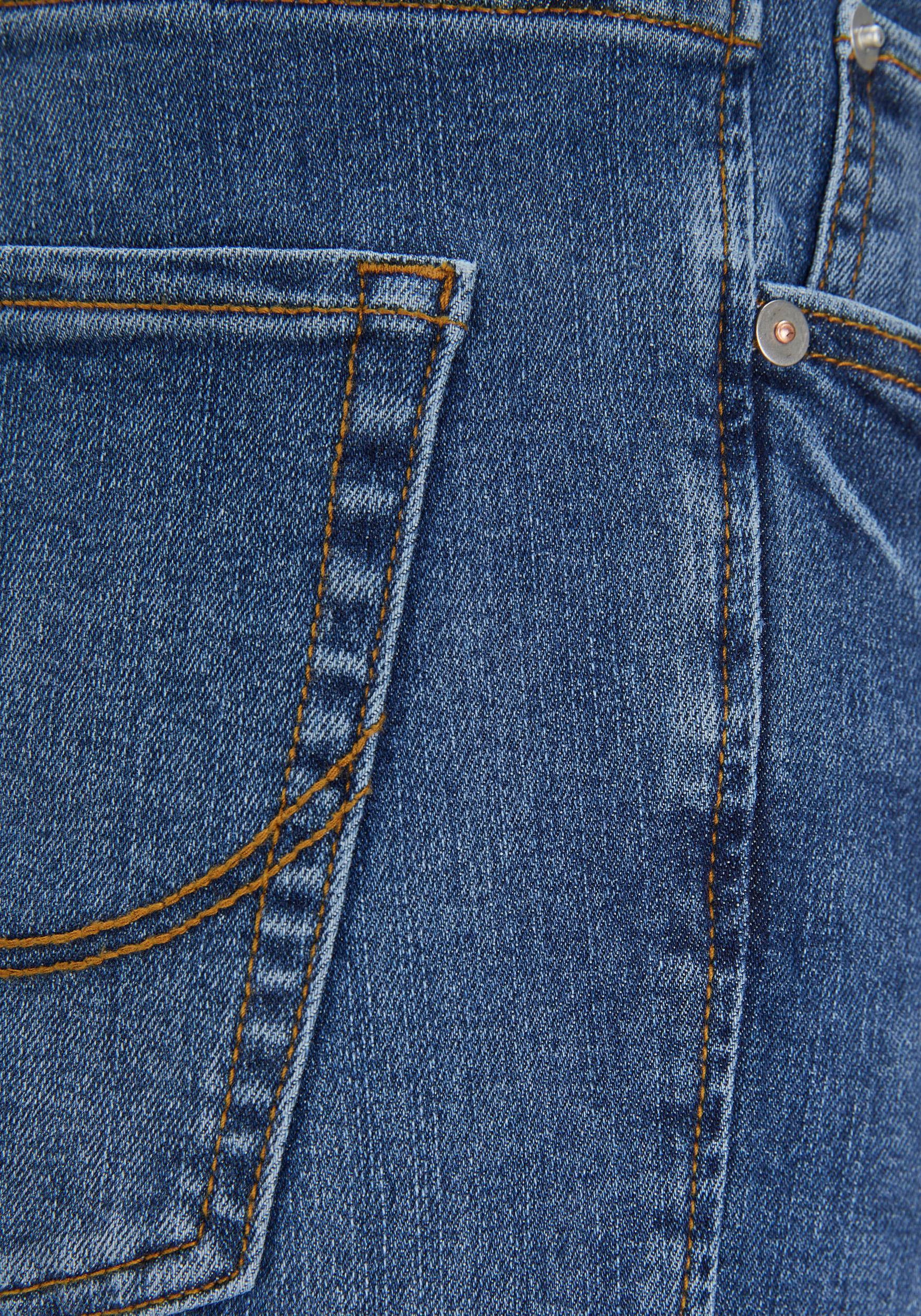 Jack & Jones Slim-fit-Jeans »JJIGLENN mit Used-Look und Stretchkomfort«, Abriebeffekte, modisch, slim fit, Baumwollmischung