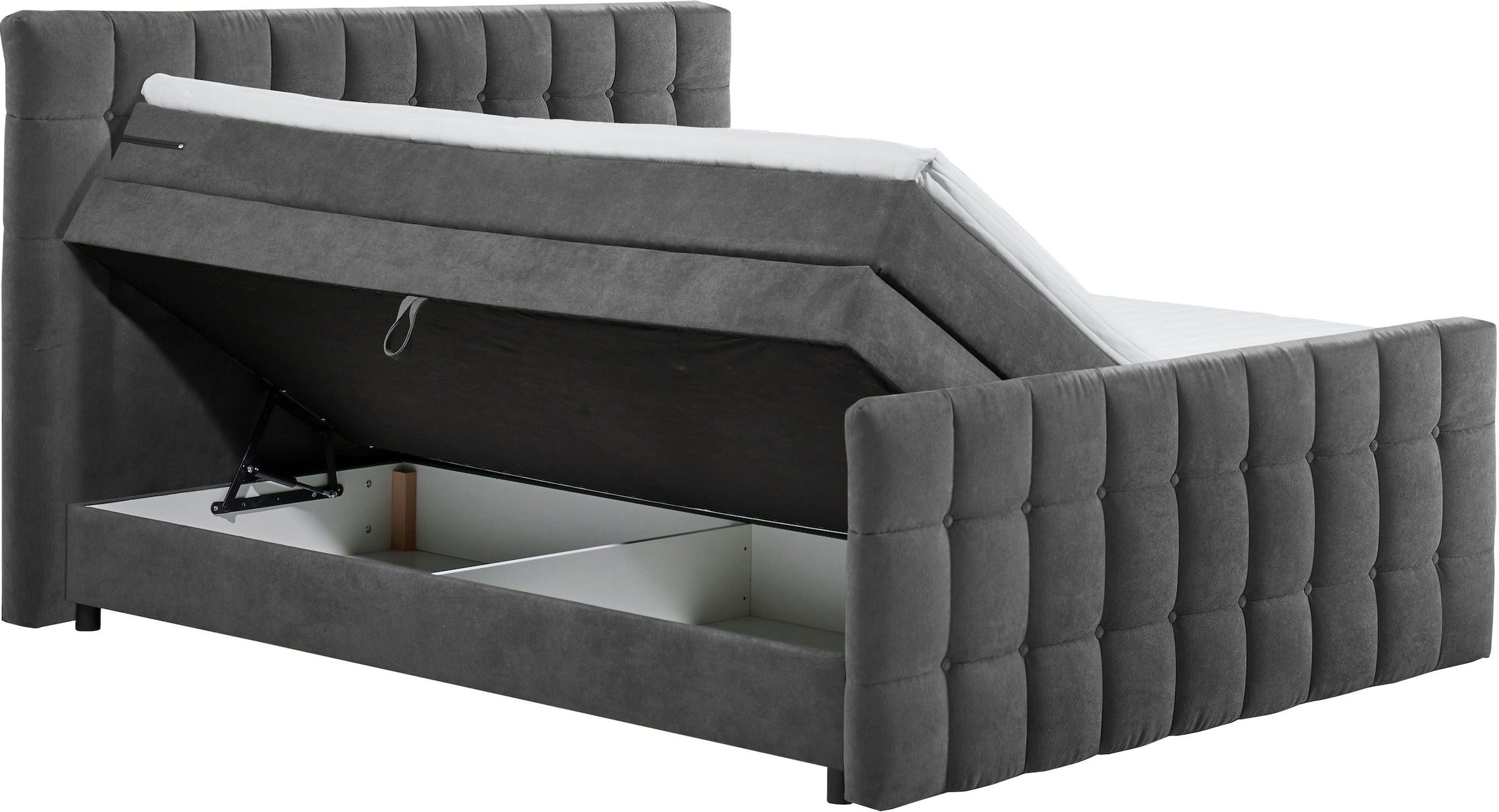 ED EXCITING DESIGN Boxspringbett »Mendoza« inkl. Bettkasten, erhältlich in den Breiten 160cm & 180cm