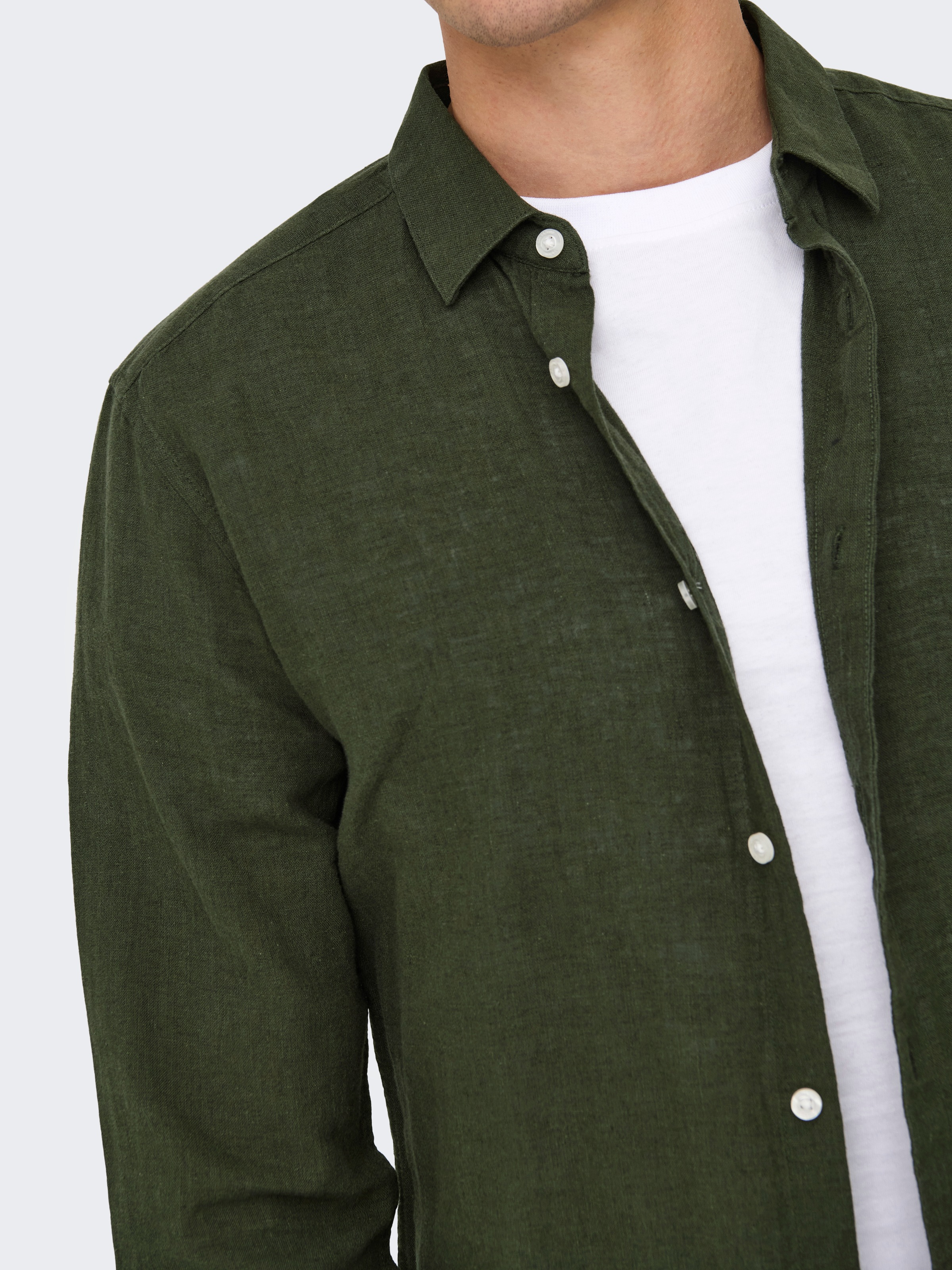 ONLY & SONS Chemise à manches longues »ONSCAIDEN LS SOLID LINEN SHIRT NOOS«
