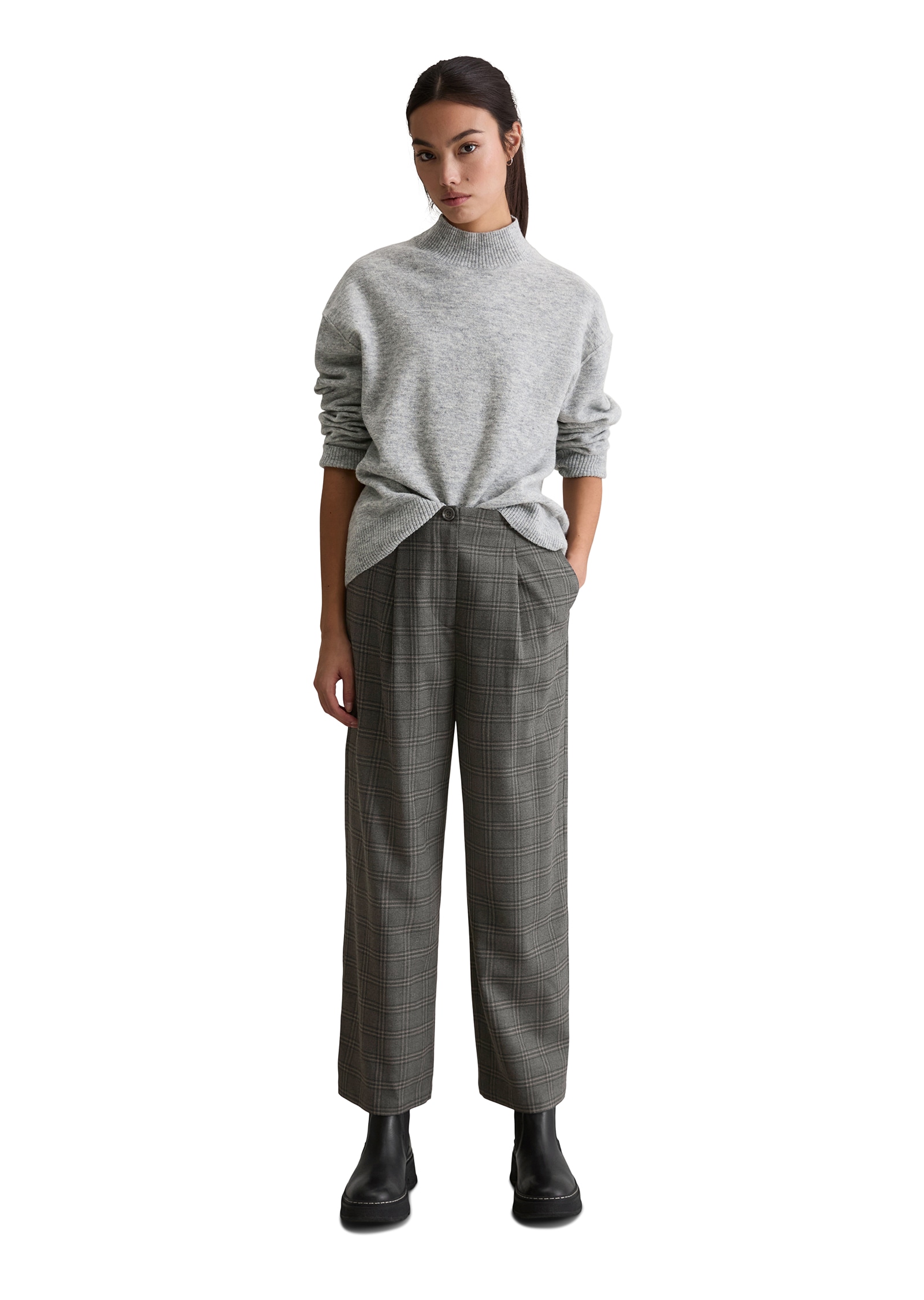 Marc O'Polo DENIM Pull en tricot regular fit aus softem Schurwolle-Mix, Rundhals