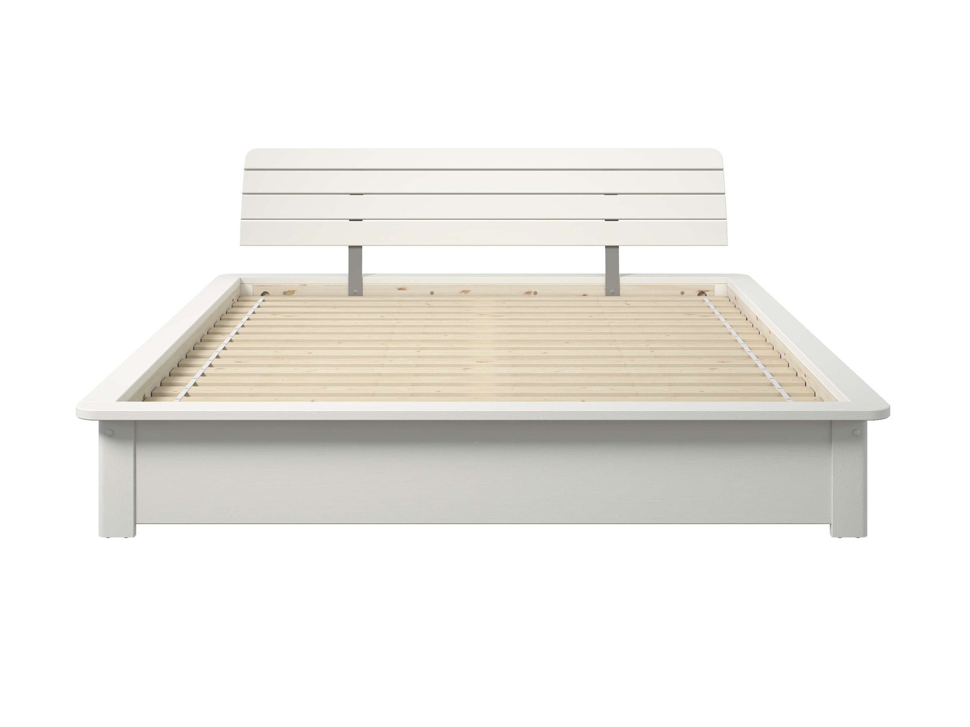 GOODproduct Massivholzbett »Antri, Futonbett, ergonomisch geformtes Kopfteil, stilvolles Design« Rahmen zur Ablage von Smartphone, mit Lattenrost, Bettkasten optional