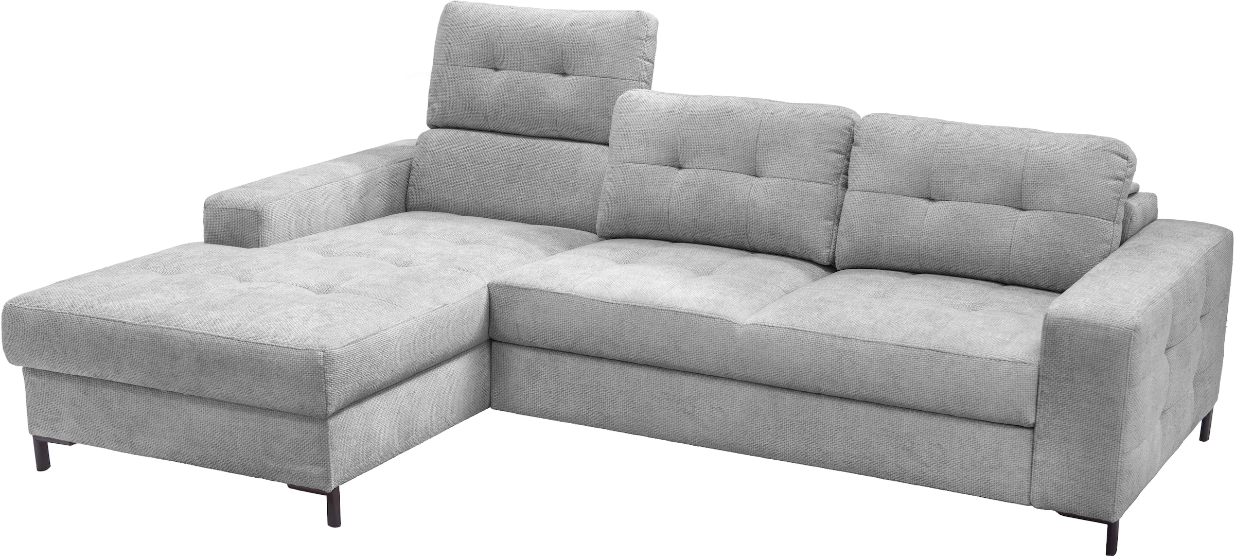 exxpo - sofa fashion Ecksofa »Bonito, mit Rücken- und Sitztiefenverstellung, inkl. Bett & Bettkasten« Sitztiefenverstellung,Höhenverstellung