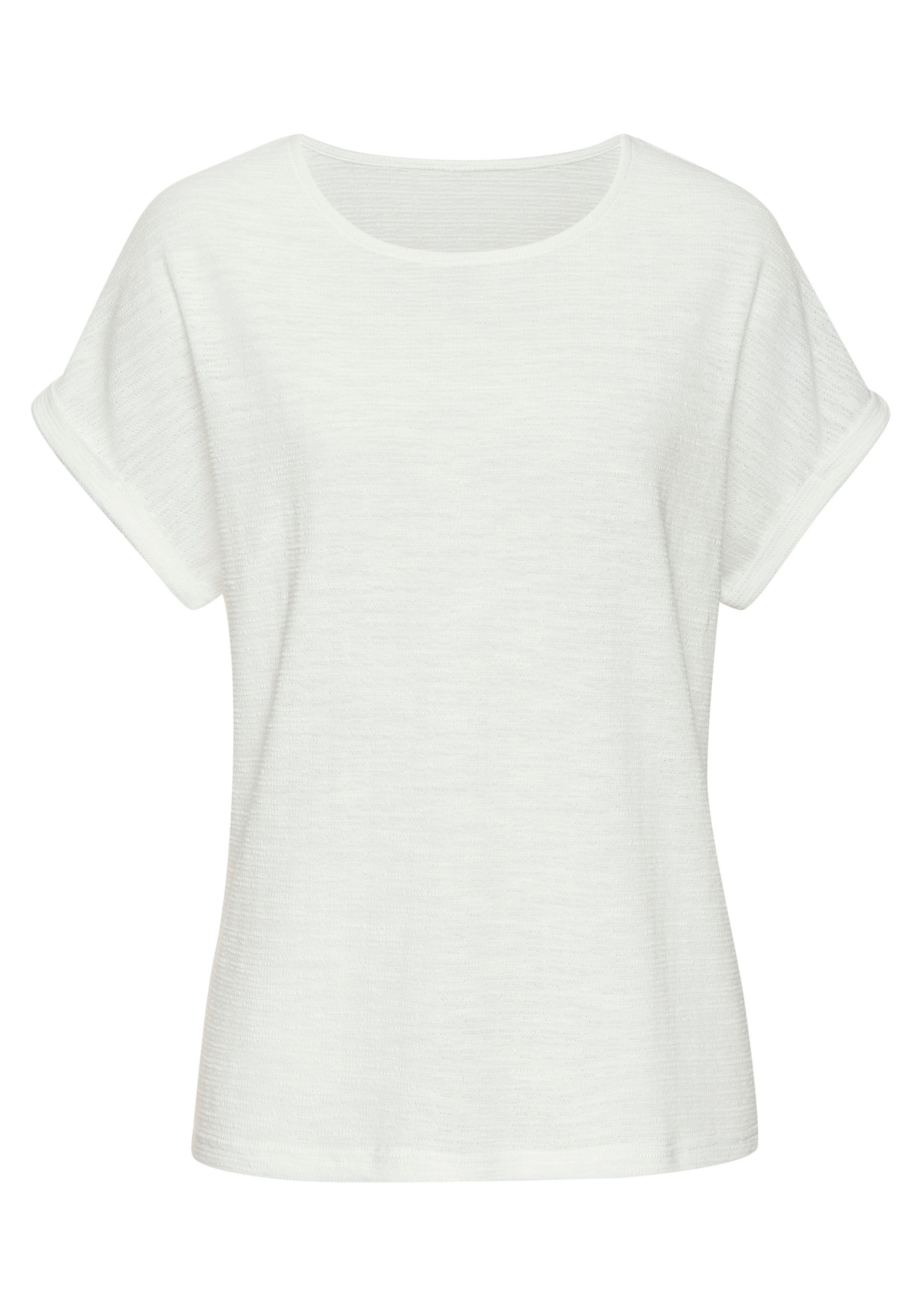 Vivance T-Shirt »aus bügelfreiem Strukturstrick«, (2er-Pack), aus bügelfreiem Strukturstrick und mit recycelten Polyester-Fasern