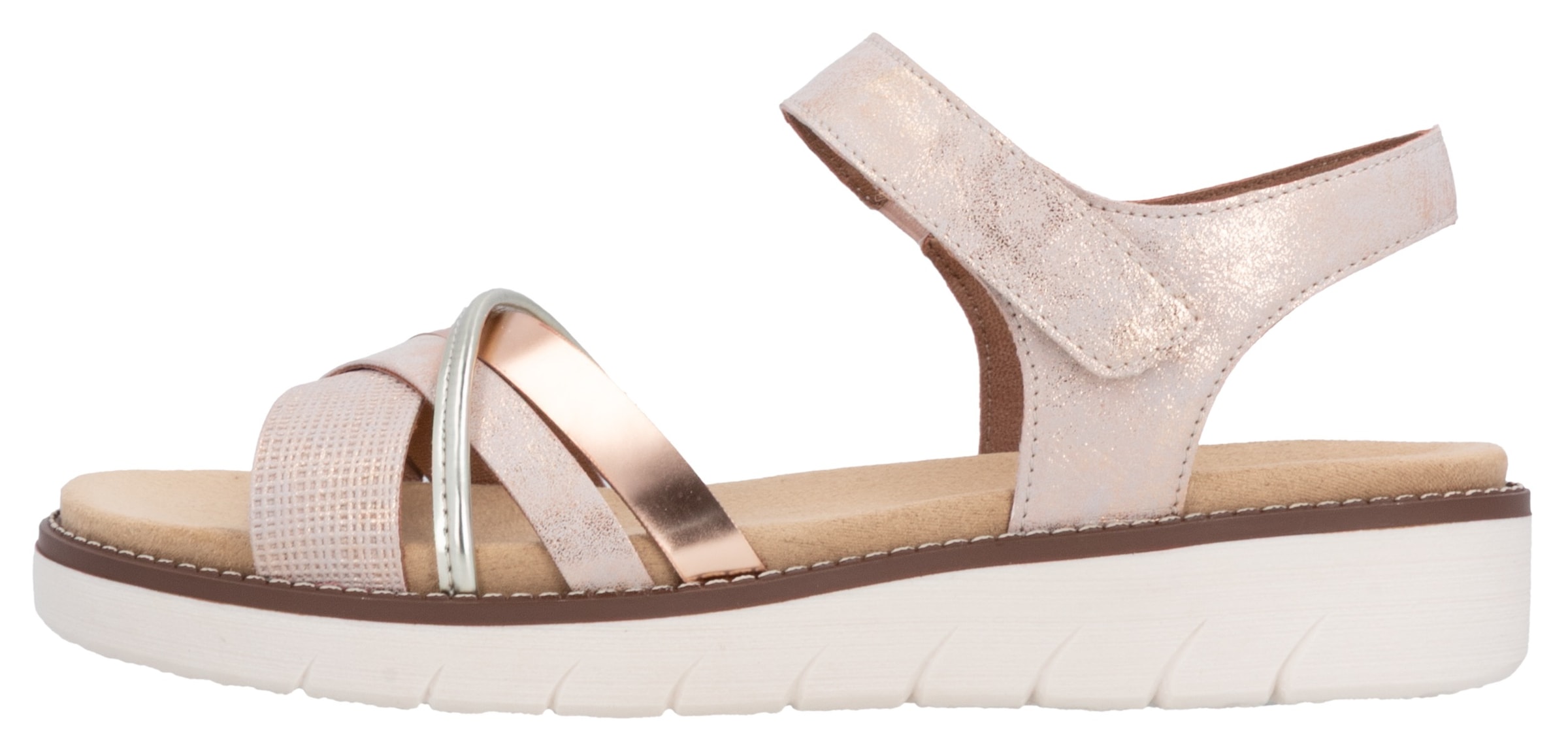 Remonte Sandale à lanières  , Keilabsatz, Sommerschuh, Sandalette mit herausnehmbarer Softeinlage