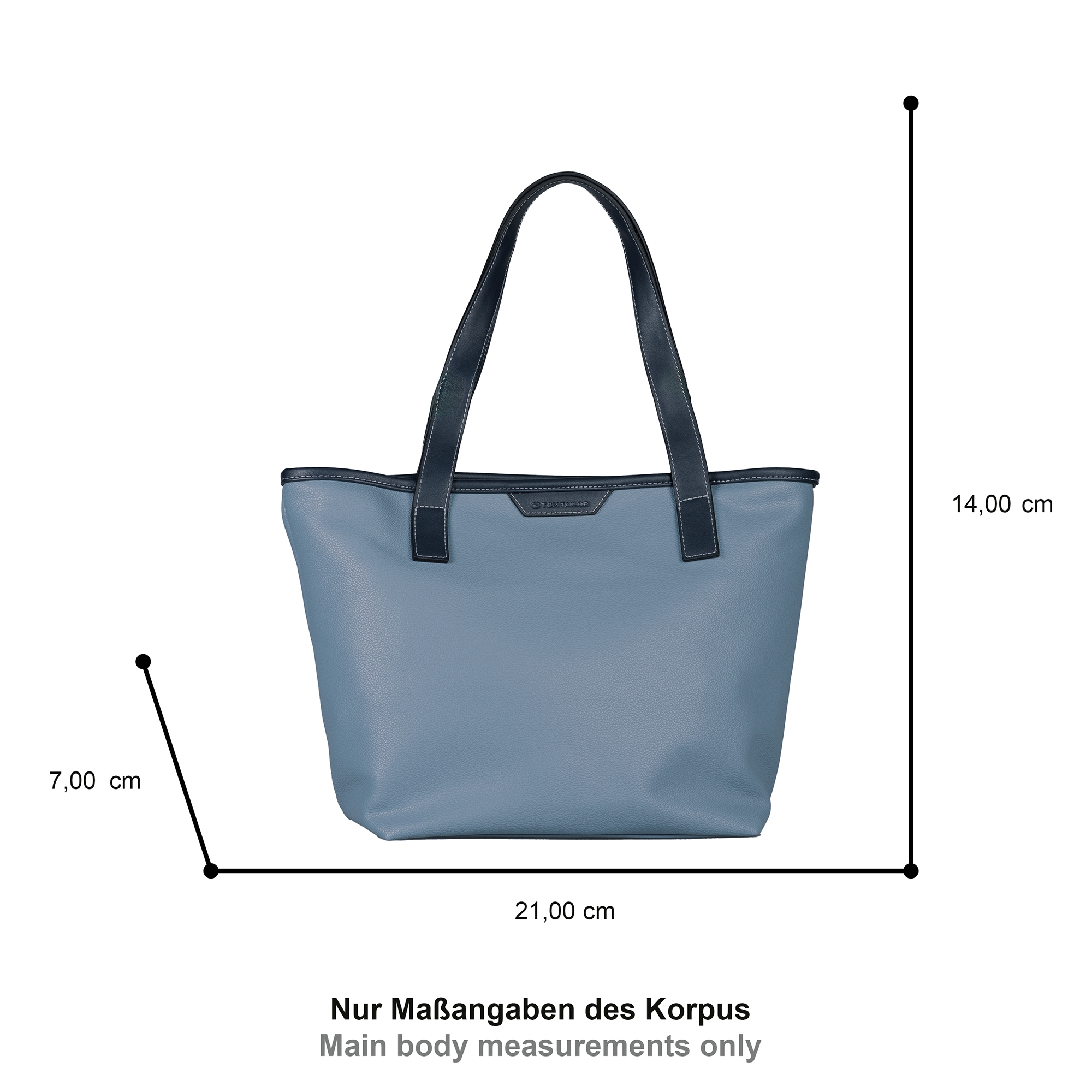 TOM TAILOR Shopper »Leora« styles légers en similicuir finement grainé