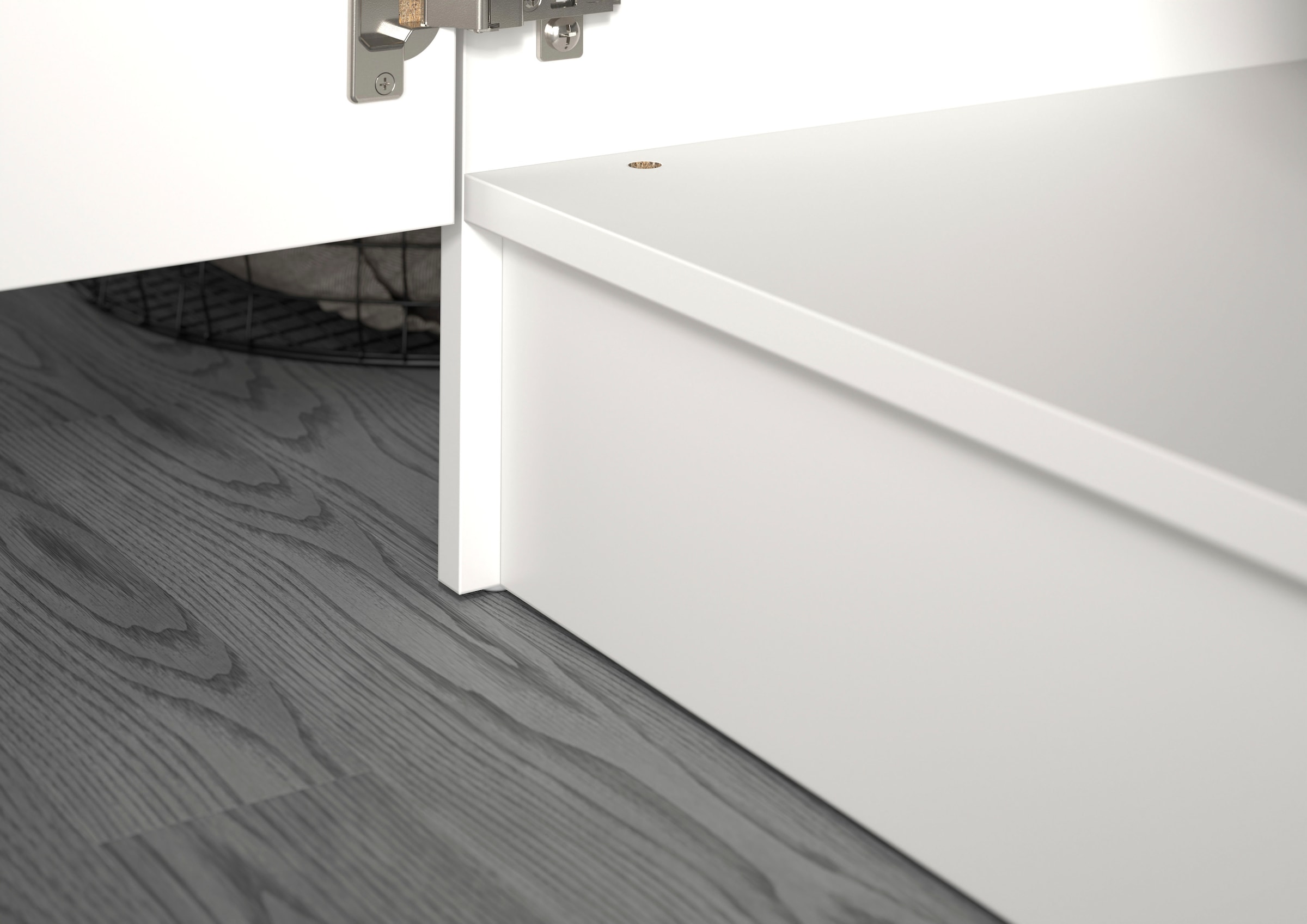 welltime Badmöbel-Set »FALAS, TOPSELLER!, 4-teilig, Hauswirtschaftsraum Set, Breite 126 cm« Set, Wäschschrank, Waschmaschinenumbauschrank, Standregal, Hängeschrank, 4 Stk. tlg.