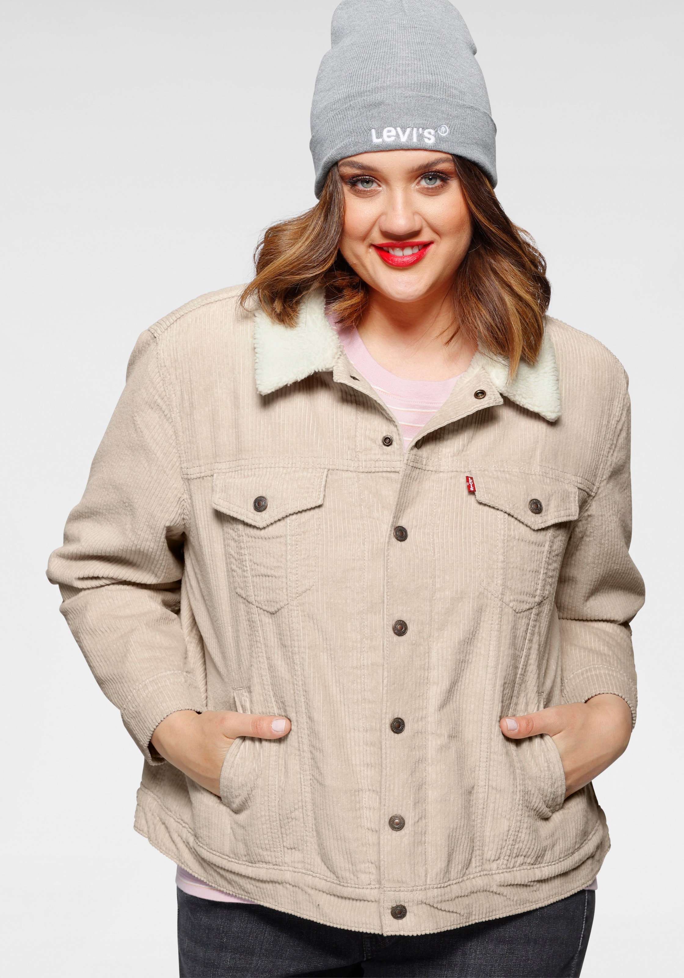 Image of Levi's® Plus Cordjacke »EX BF Sherpa Trucker«, zum Knöpfen bei Ackermann Versand Schweiz