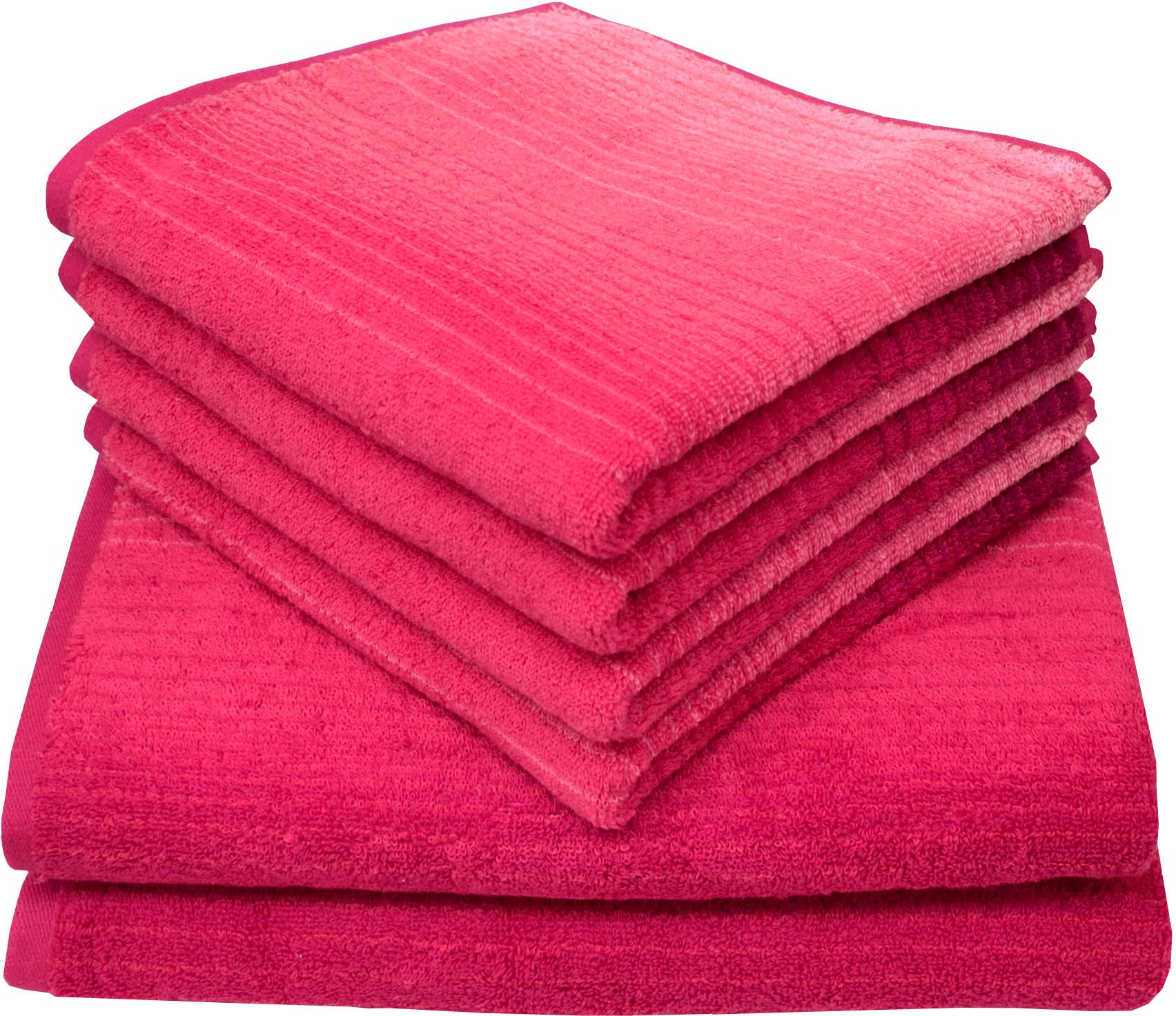 Image of Dyckhoff Handtuch Set "mit Farbverlauf" Set 6 Stk. Walkfrottee mit Farbverlauf;4 Handtücher (50x100cm), 2 Duschtücher (70x140cm)