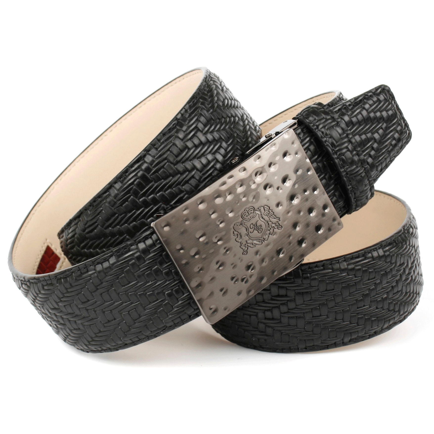 Image of Anthoni Crown Ledergürtel, mit Flechtprägung in schwarz bei Ackermann Versand Schweiz