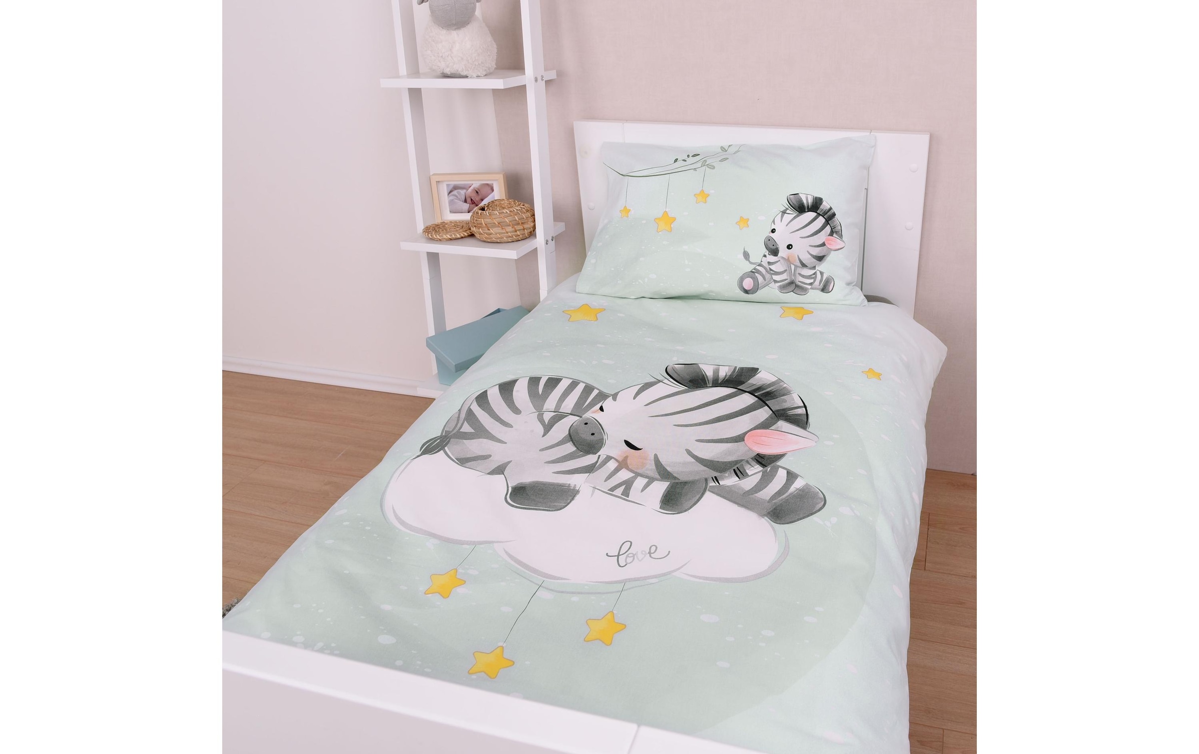 Herding Kinderbettwäsche »babybest Zebra« 2 mit liebevollem Motiv