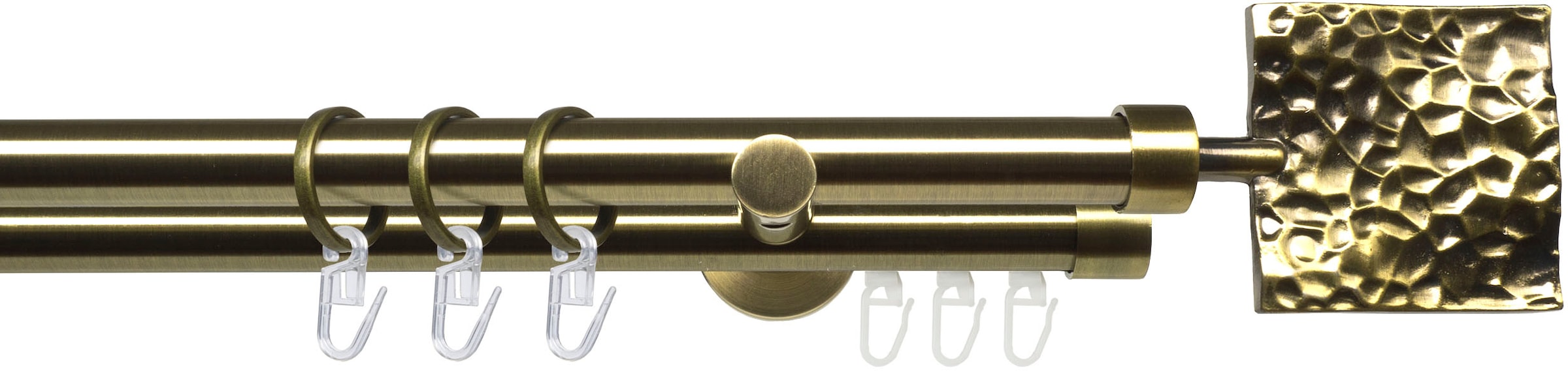 Image of Liedeco Gardinenstange "Stilgarnitur 20 mm Blues Johnny" Ø 2 mm 2 läufig-läufig Fixmass Gardinenstange Komplett