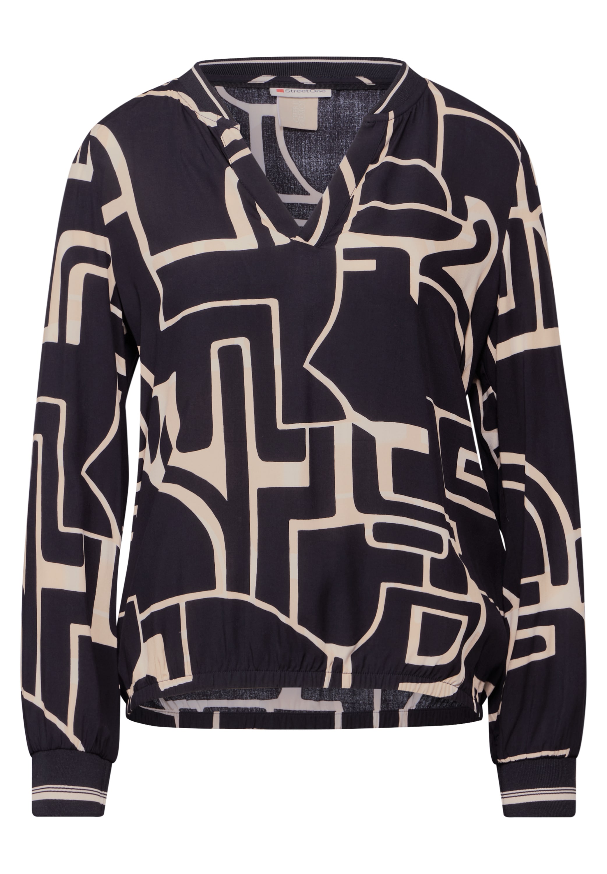STREET ONE Langarmbluse, mit All-Over Print