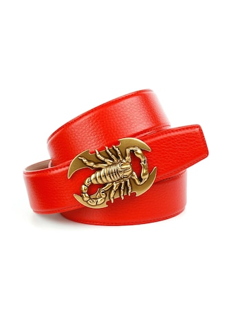 Anthoni Crown Ledergürtel, mit "Skorpion" Schliesse zu besonderen Anlässen kaufen