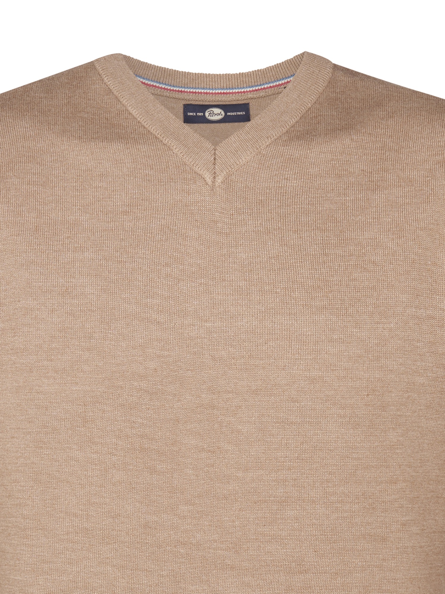 Petrol Industries Pull col V »V-Neck Basi« Materialmix mit Baumwollanteil