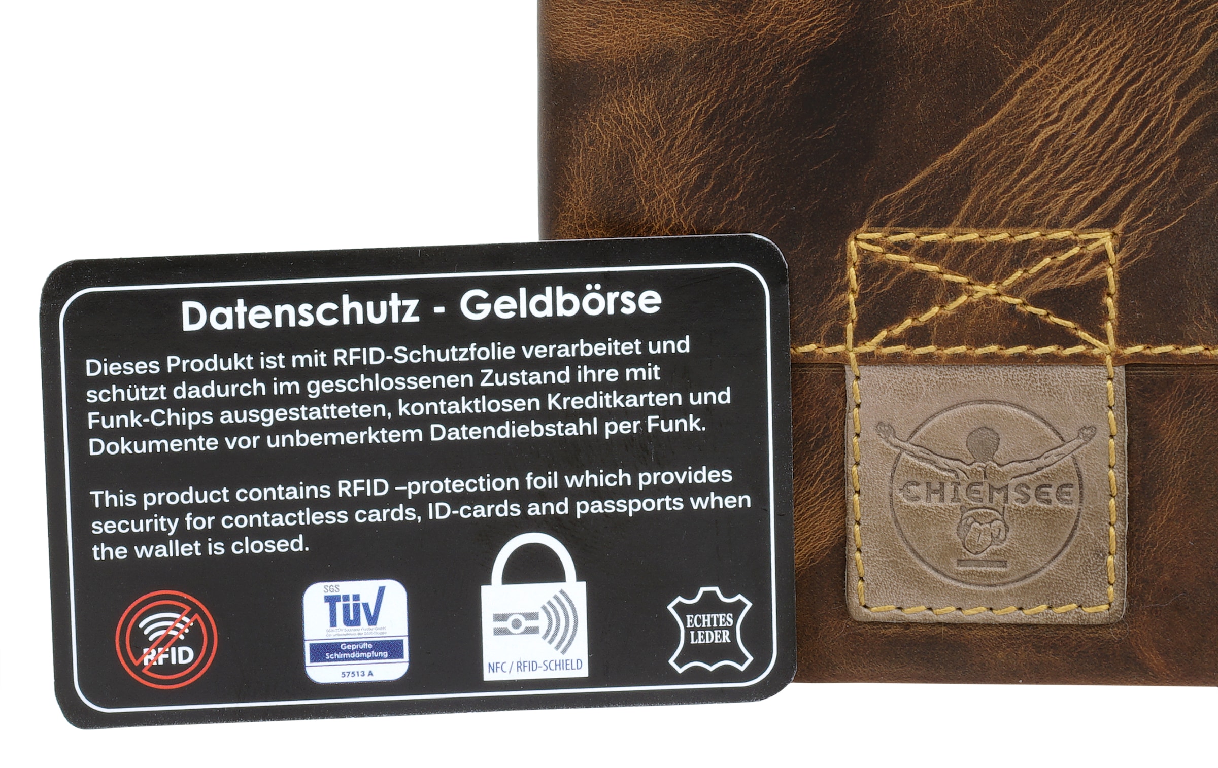 Chiemsee Geldbörse echt Leder