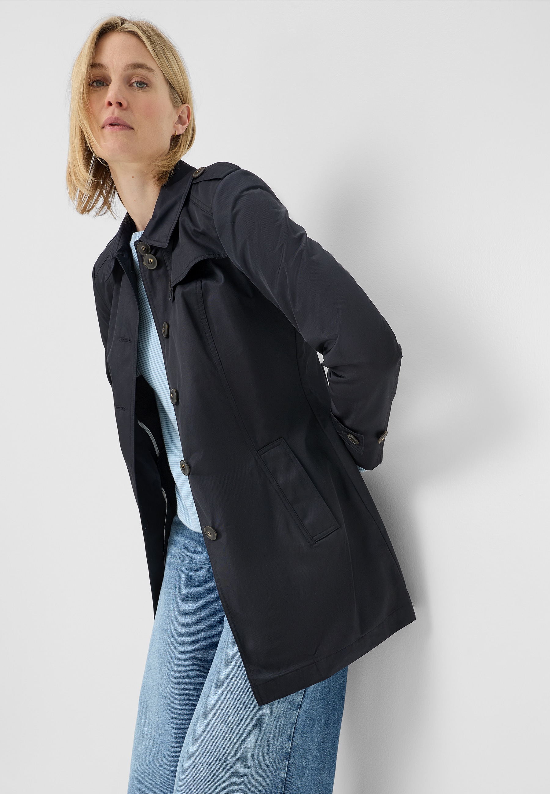 Fuchs Schmitt Manteau court Lightweight Cotton, Regular Fit, Schulterklappen