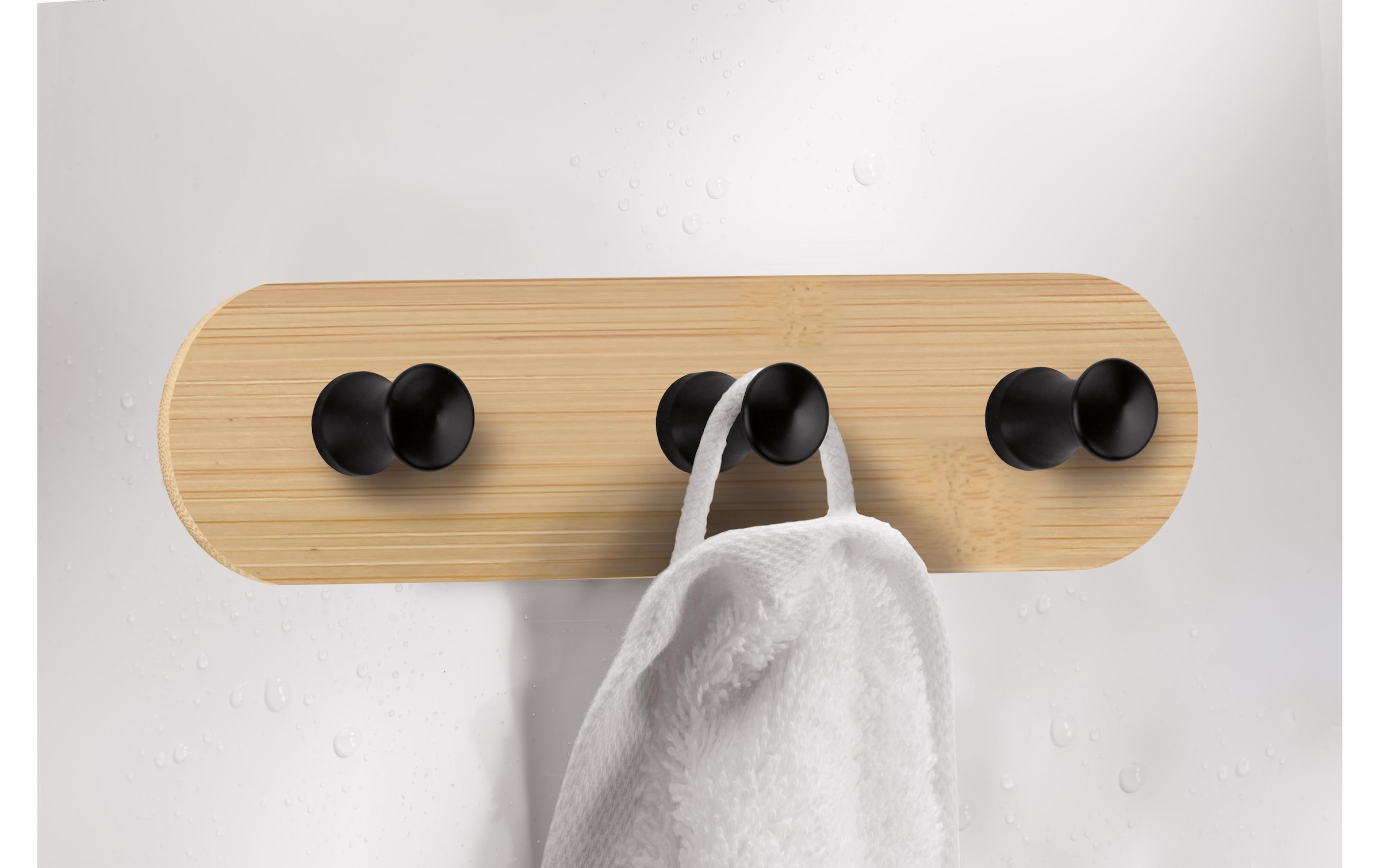 Kleine Wolke Porte-manteau mural »Bamboo Hook Trio«
