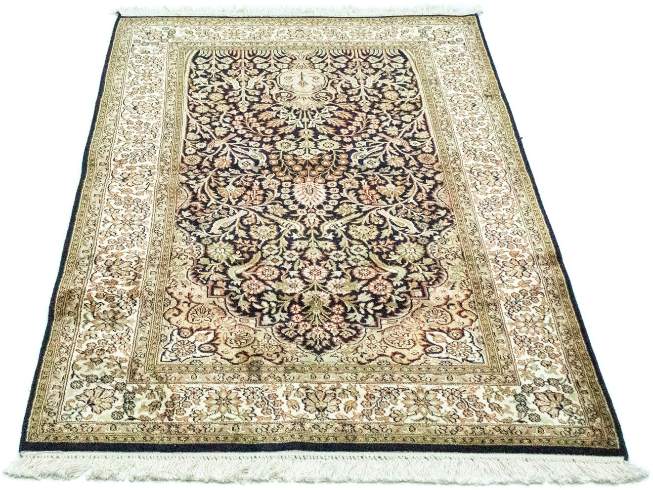 Image of morgenland Teppich »Kaschmir Seide Teppich handgeknüpft blau«, rechteckig, 8 mm Höhe bei Ackermann Versand Schweiz