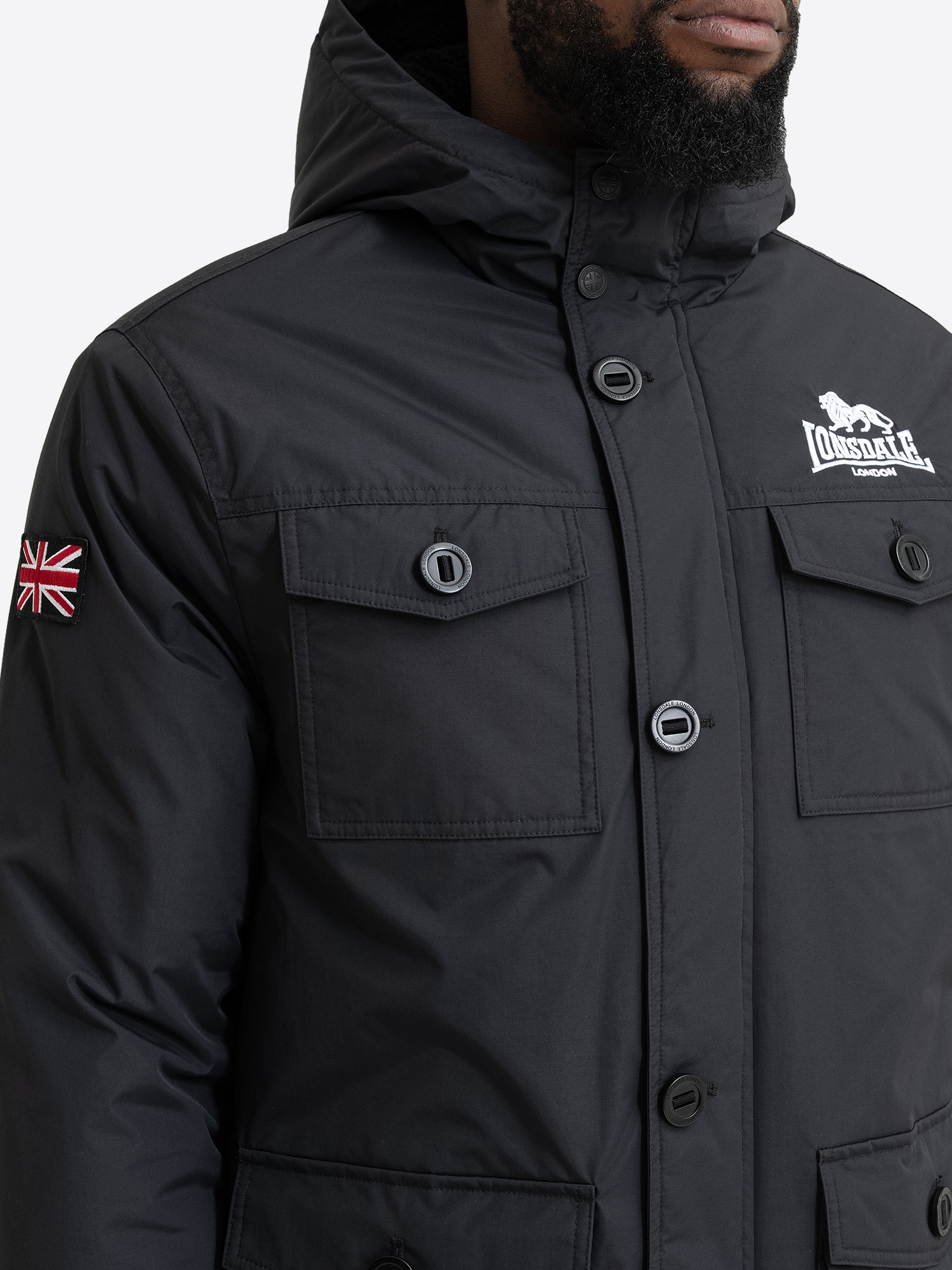 Lonsdale Manteau long »BIRLING« sportlicher Stil, aus Polyester, wasserabweisend, wärmeisolierend
