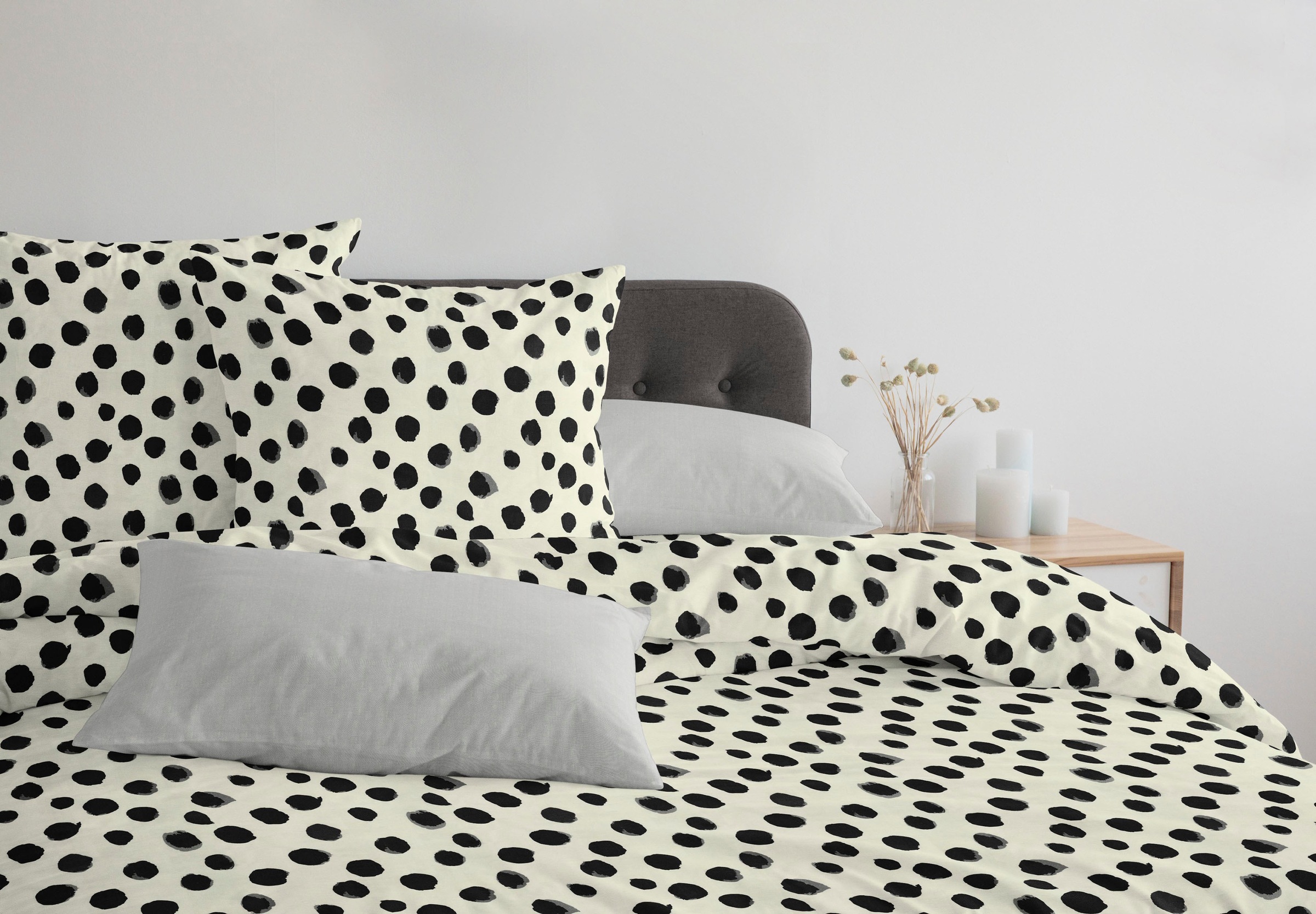 Adam Bettwäsche »Leinenbettwäsche Dots« 2 Stk. tlg. aus 73% Leinen & 27% Bio-Baumwolle, 2 teilig - Leinenbettwäsche