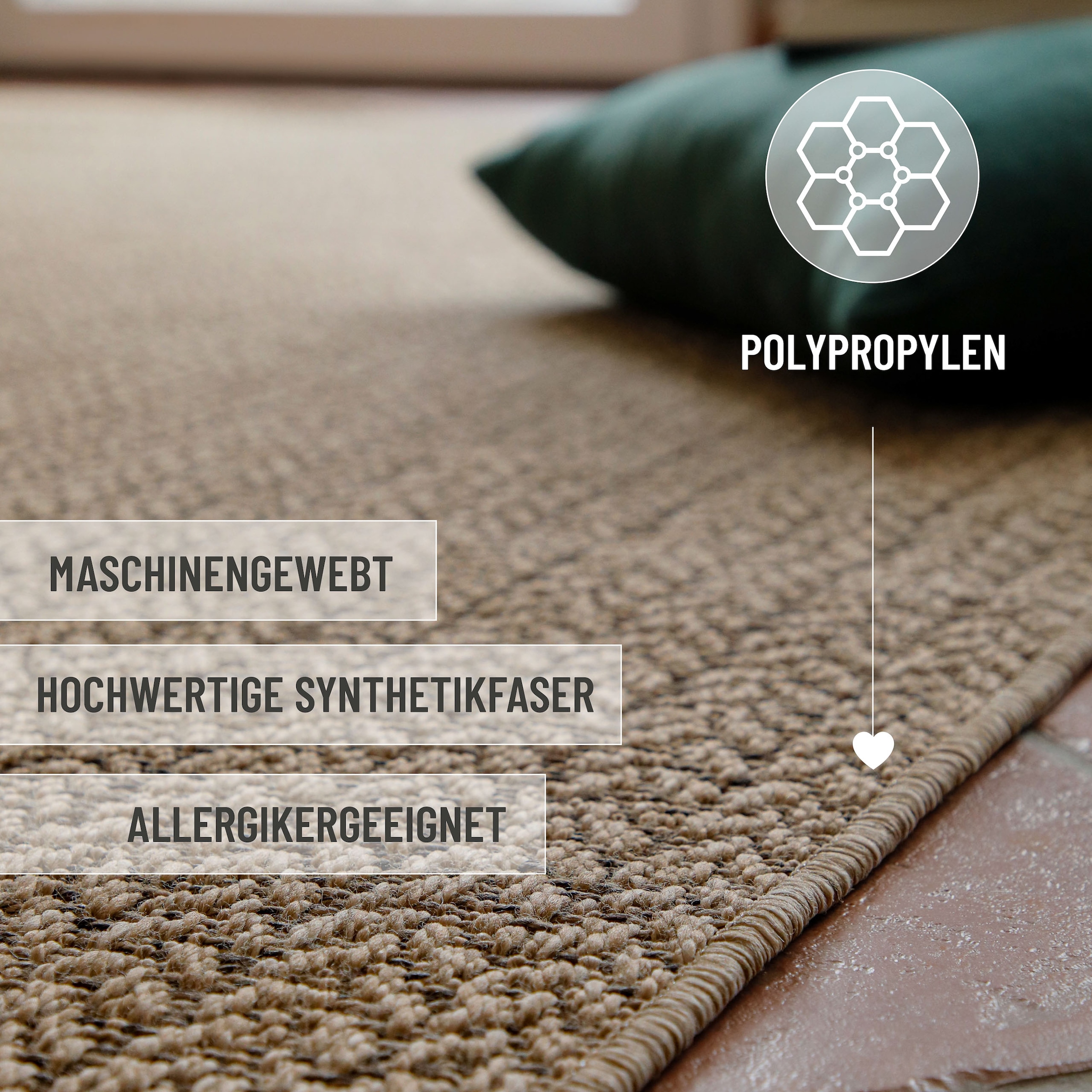 Wecon home Teppich »Layo« rechteckig 6 mm Höhe Flachgewebe, wetterfest, geometrisches Design, In- & Outdoor Teppich